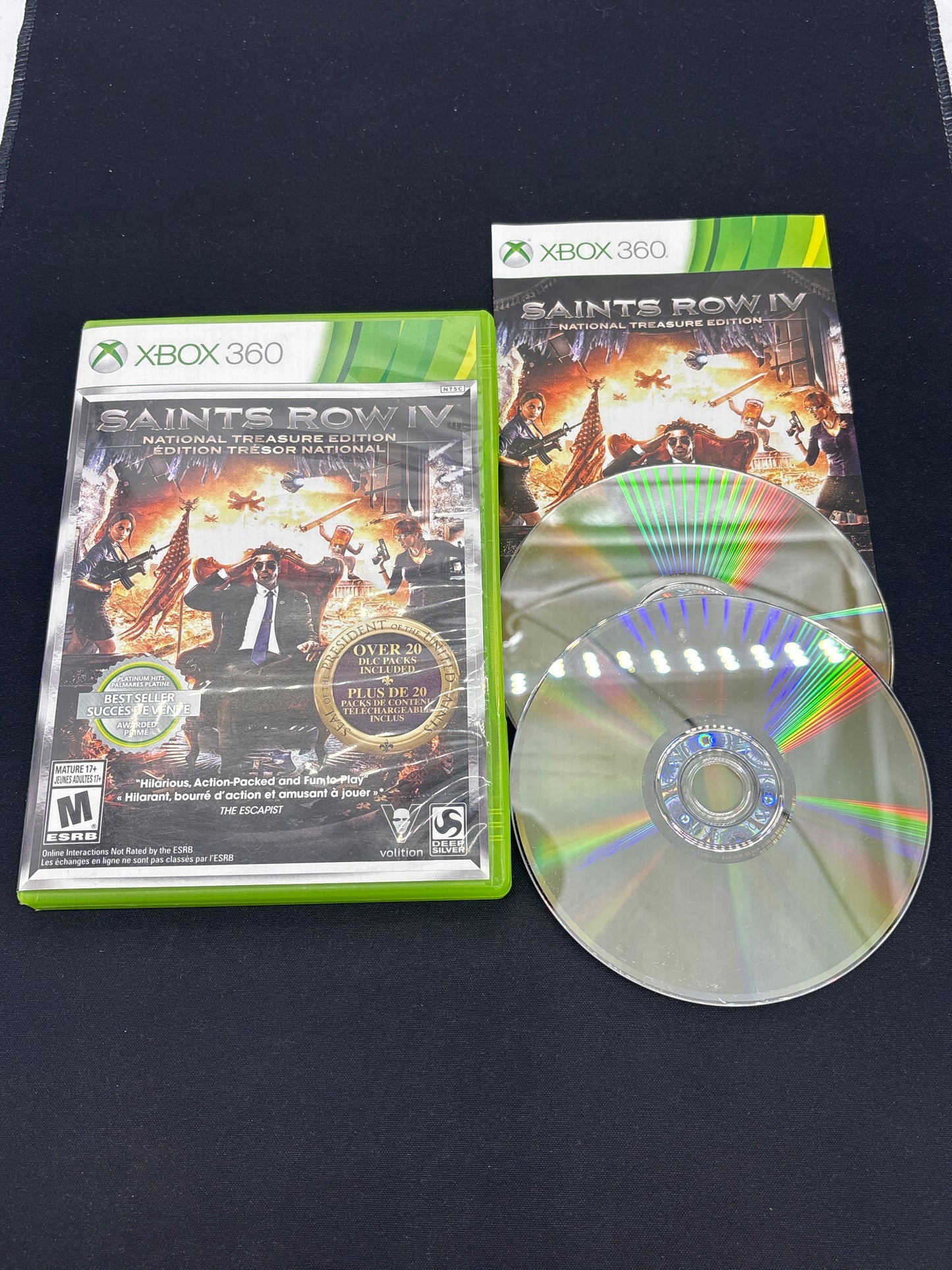 Auction Lot 215: XBOX 360 Video Game Lot of 2 Saints Row The Third Full Package Saints Row IV National Treasure Edition CIB