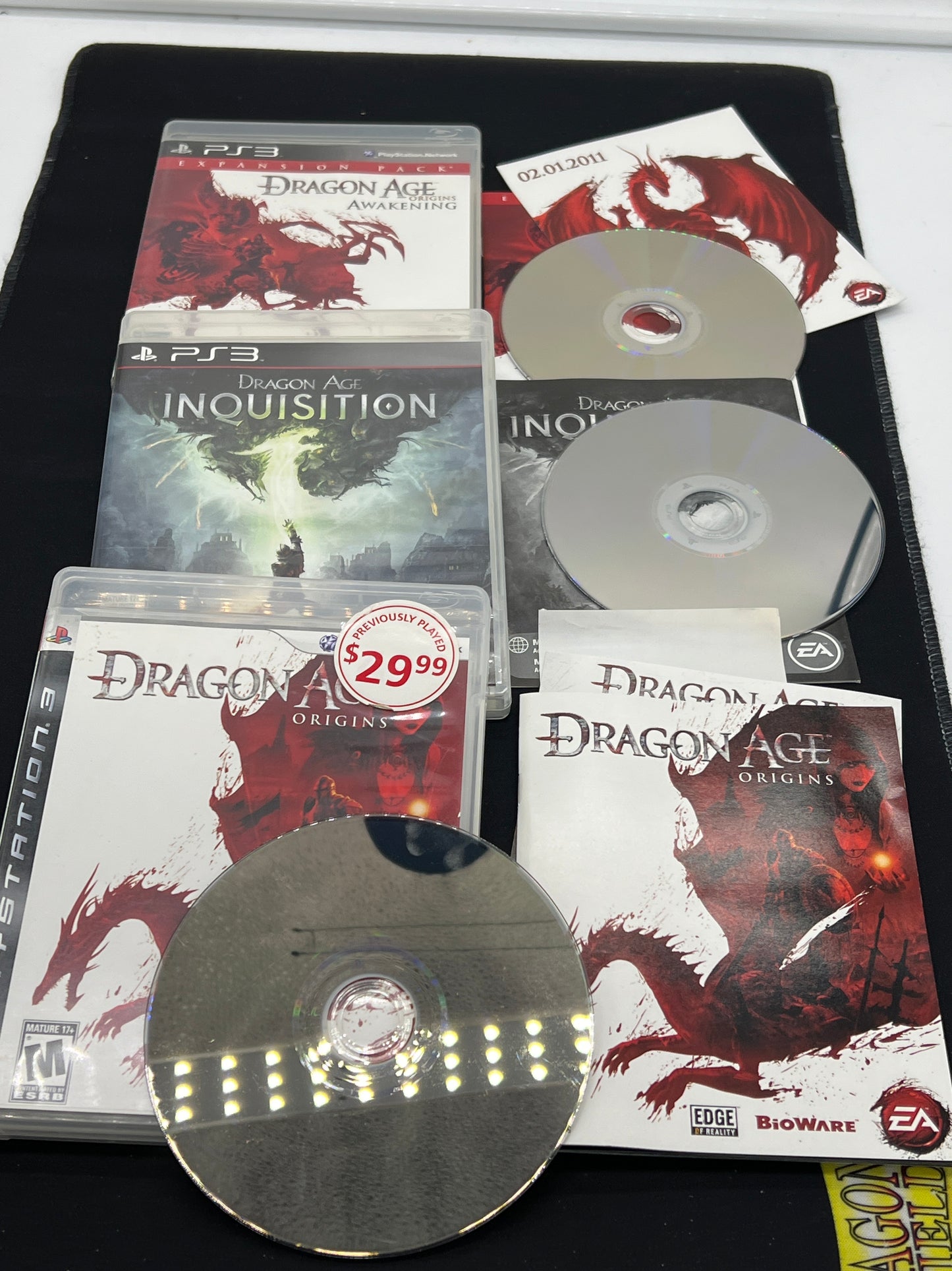 Auction Lot 196: PS3 Lot of 3 Dragon Age CIB