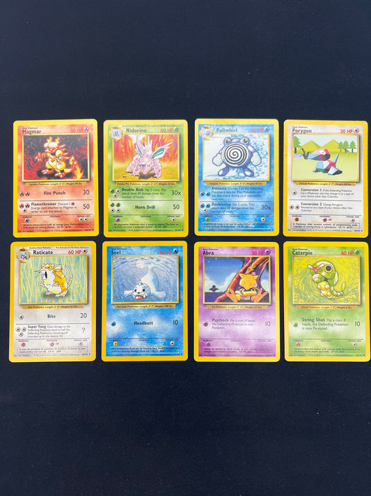 Auction Lot 314: Pokemon Cards Lot of 8 Assorted Base Set Conditions Vary