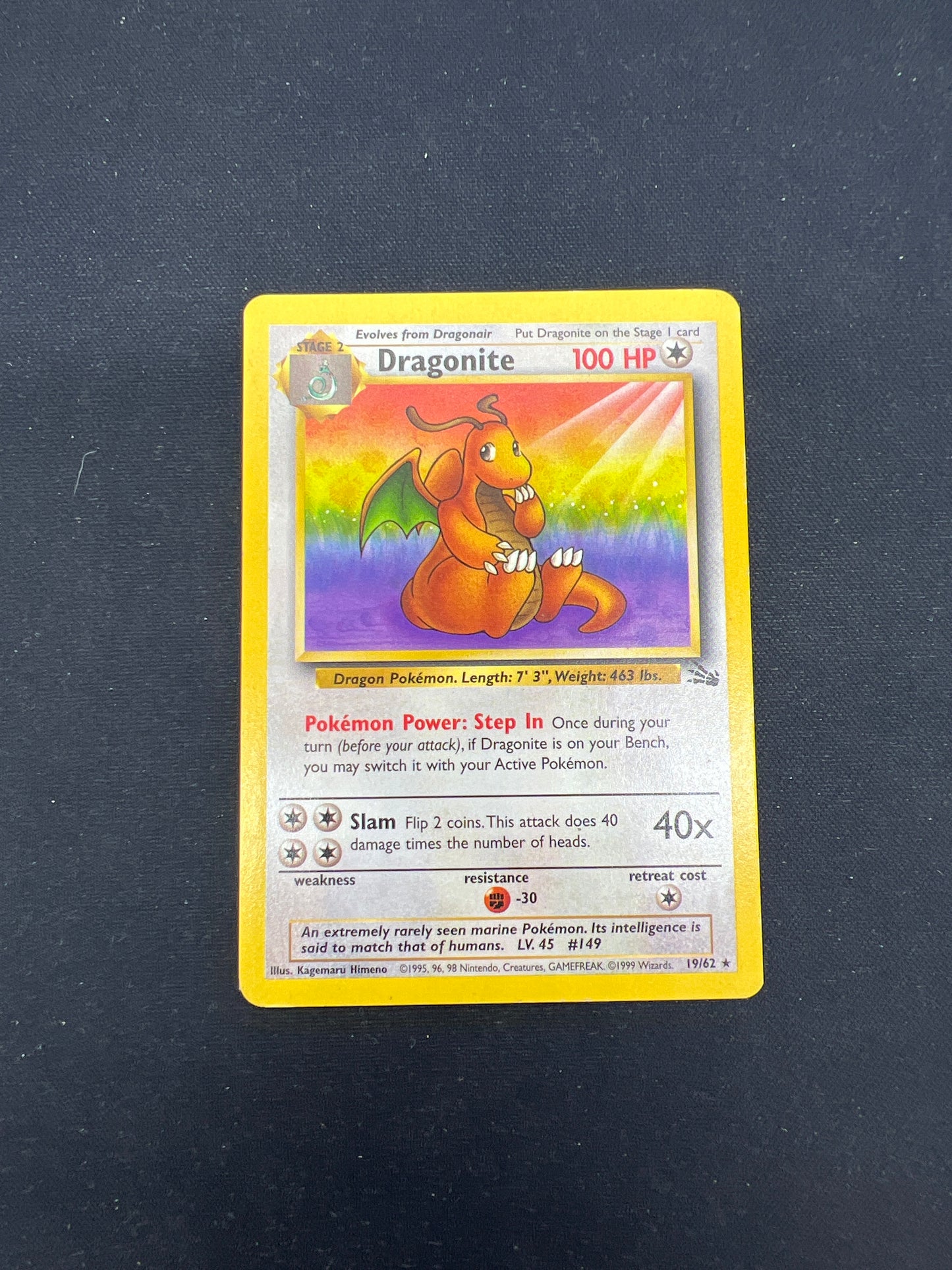 Auction Lot 331: Pokemon Cards Dragonite Non Holo Rare WOTC Fossil Condition Vary