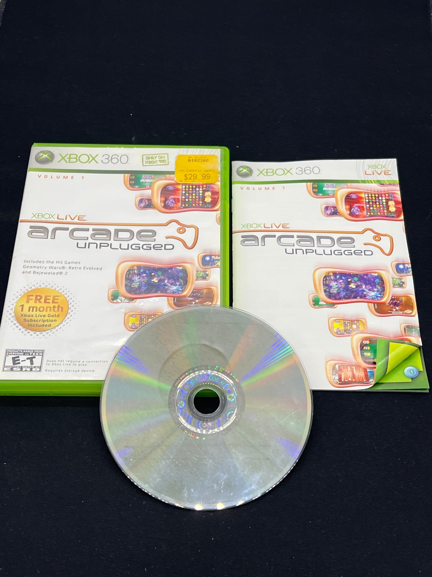Auction Lot 224: XBOX 360 Arcade Unplugged CIB