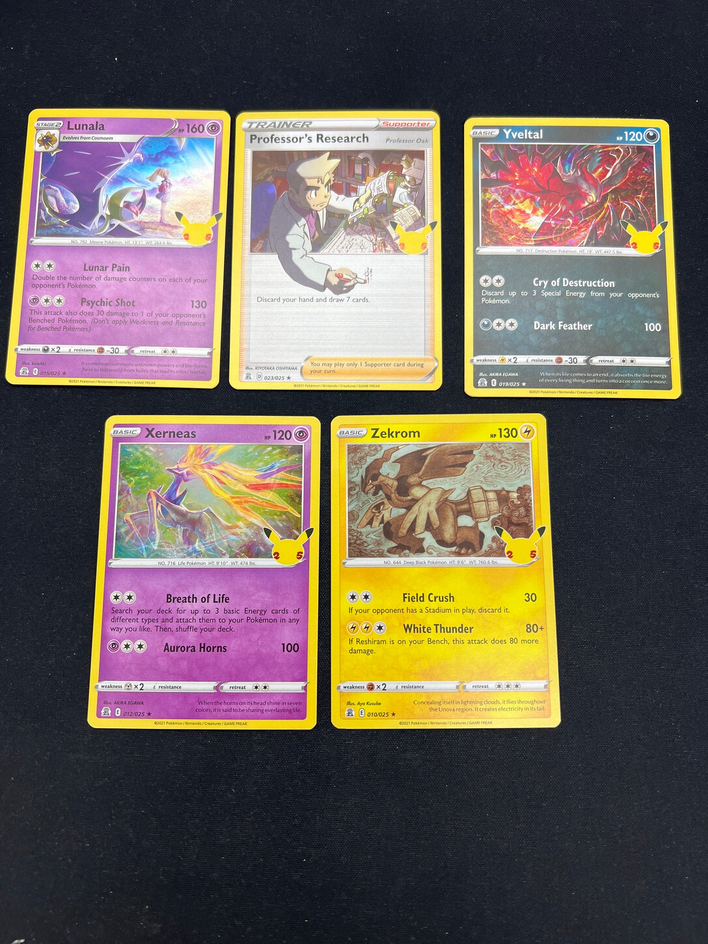 Auction Lot 170: Pokemon Cards Lot of 5 Celebrations Holos Condition Vary