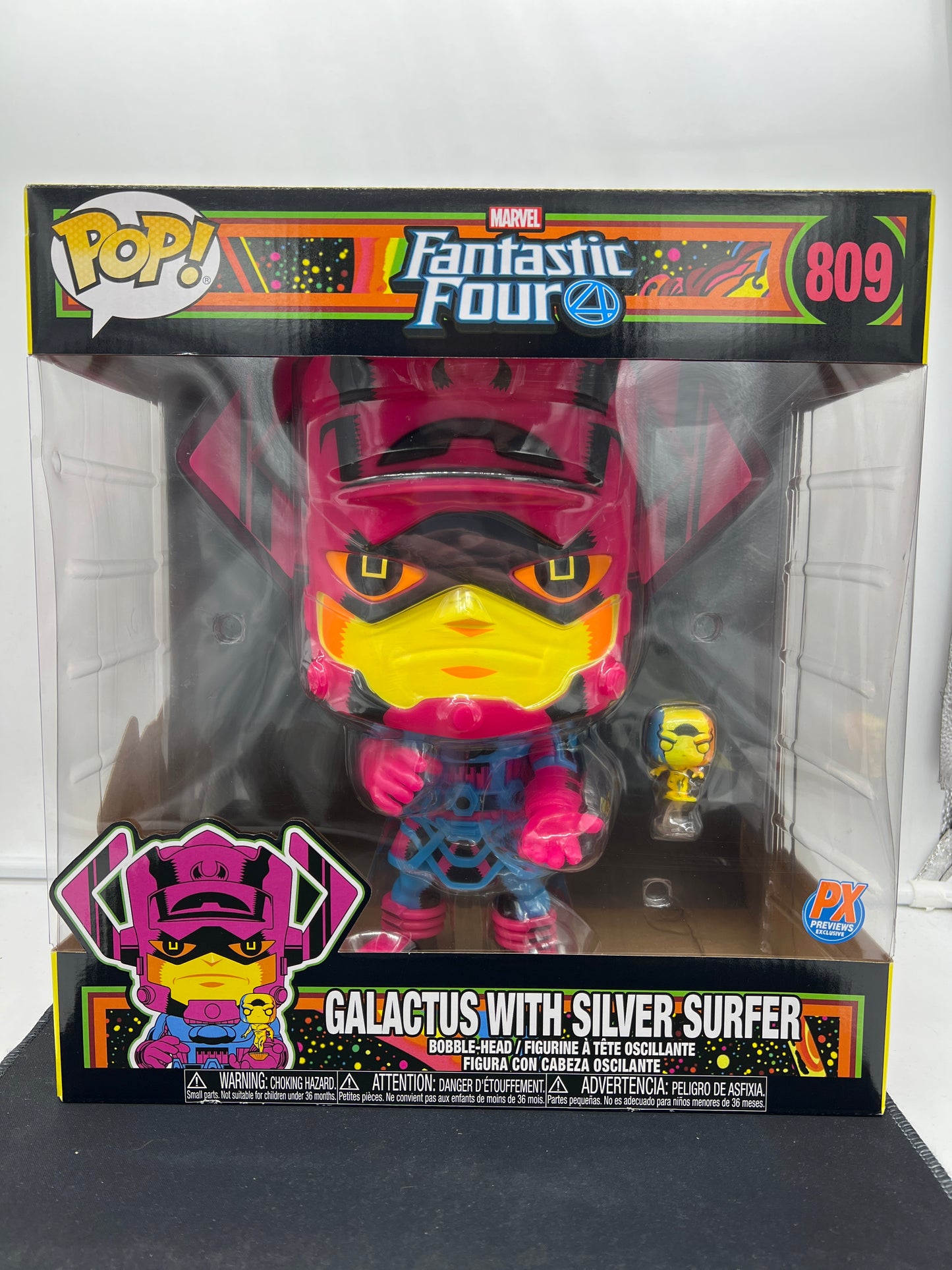 Auction Lot 205: POP Funko JUMBO Fantastic Four Galactus With Silver Surfer 809 Figure