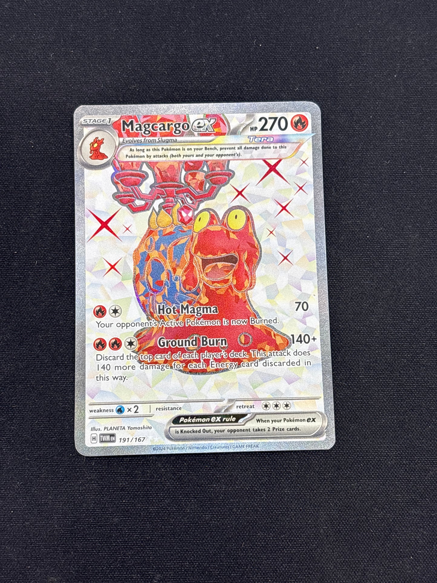 Auction Lot 45: Pokemon Cards Macargo EX Full Art Condition Vary