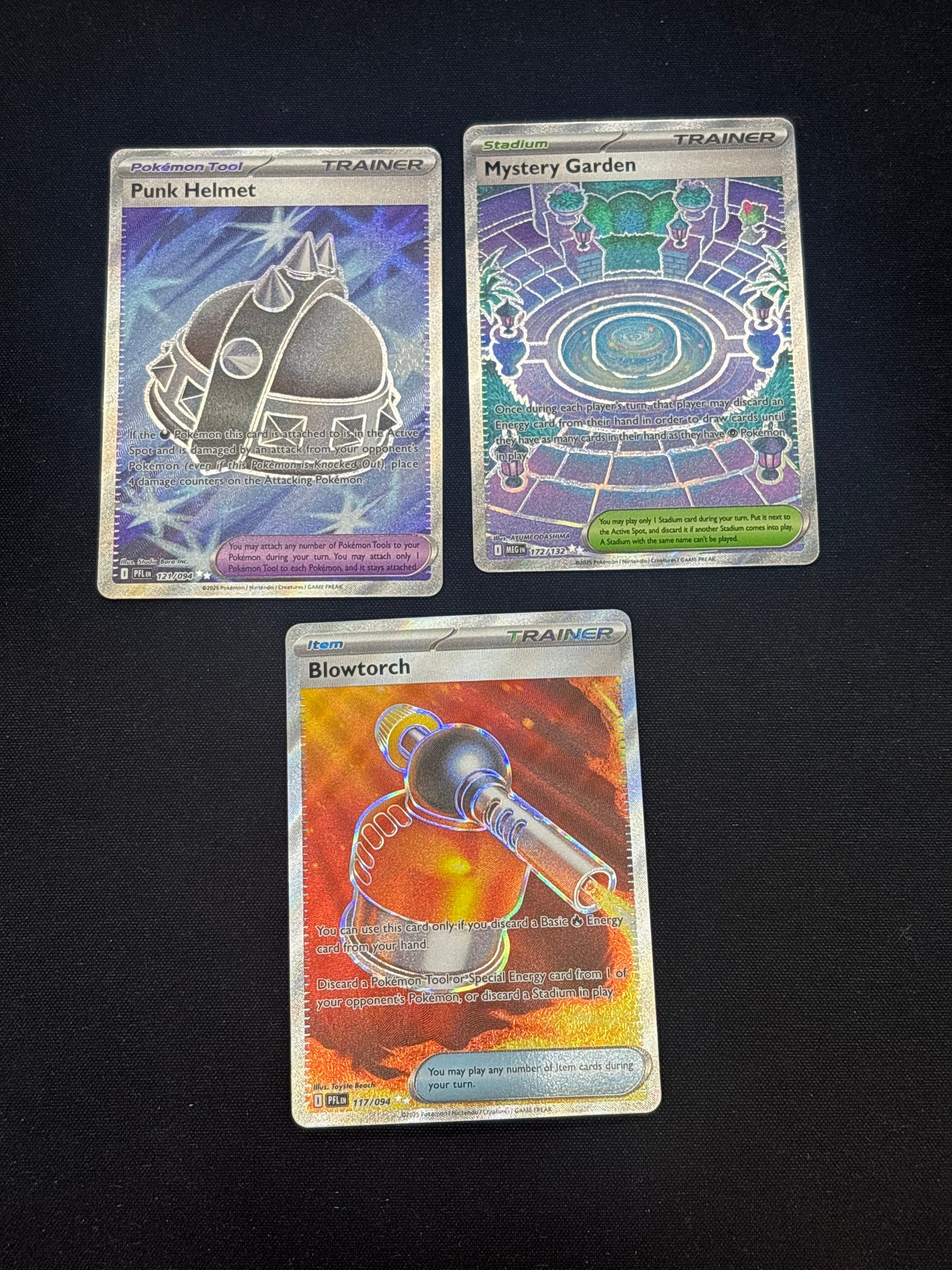 Auction Lot 258: Pokemon Cards Assorted Lot of 3 Full Art Tool and Stadium Cards Conditions Vary