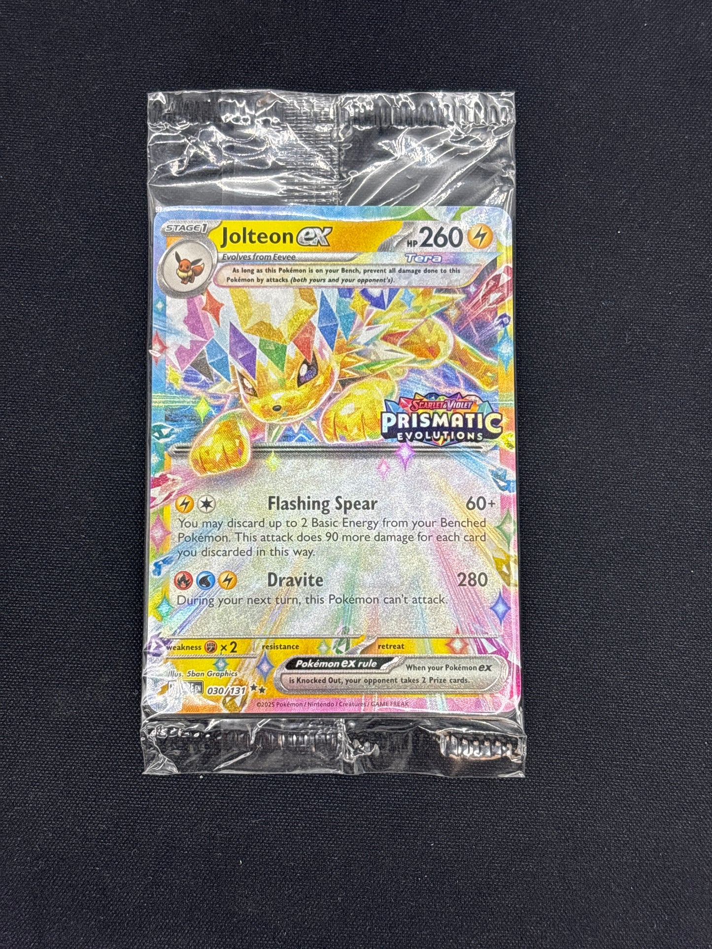 Auction Lot 44: Jolteon EX Prismatic Evolutions Surprise Box Promo Card Sealed