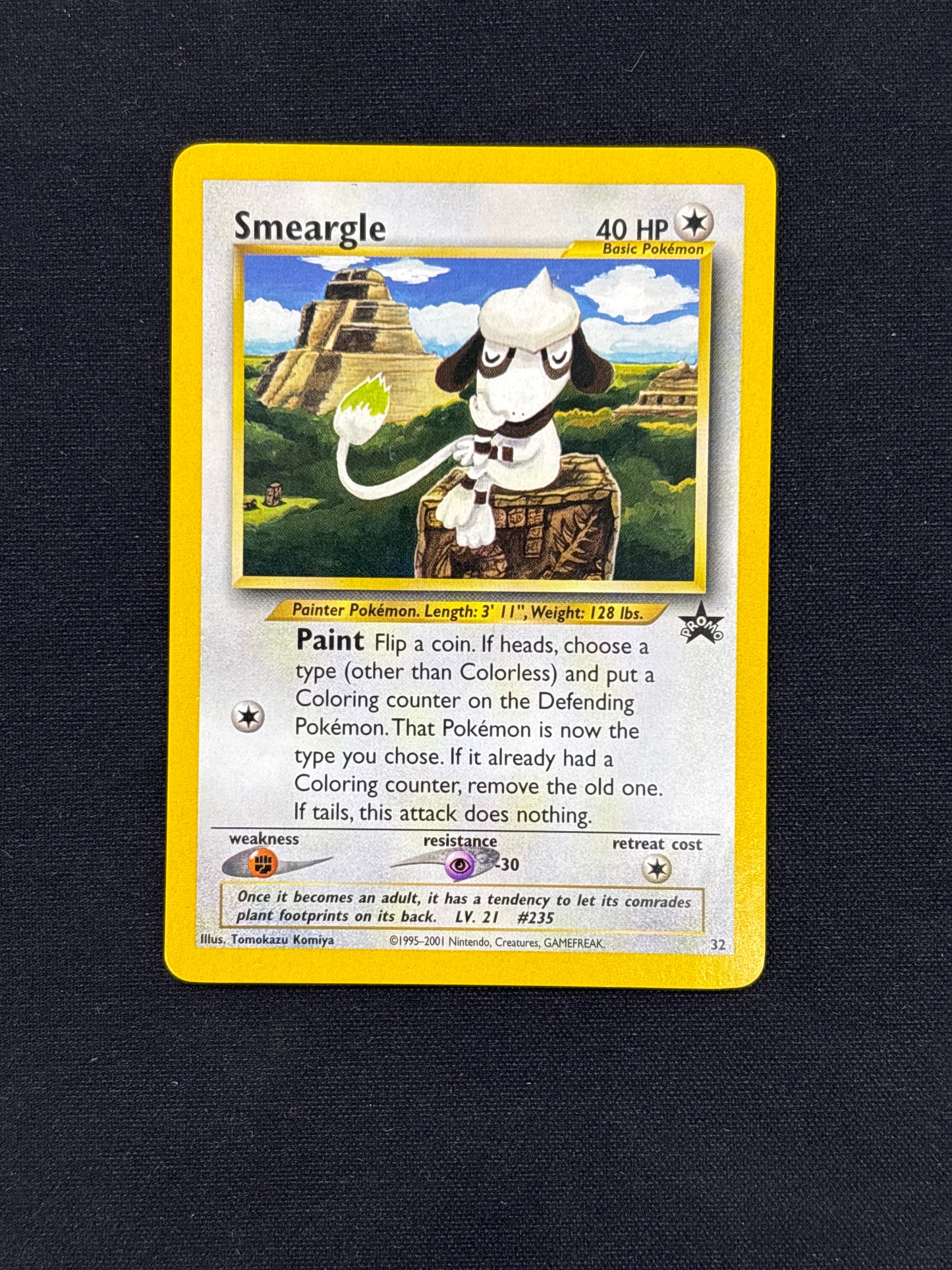 Auction Lot 91: Pokemon Card Smeargle WOTC Black Star Promo Conditions Vary
