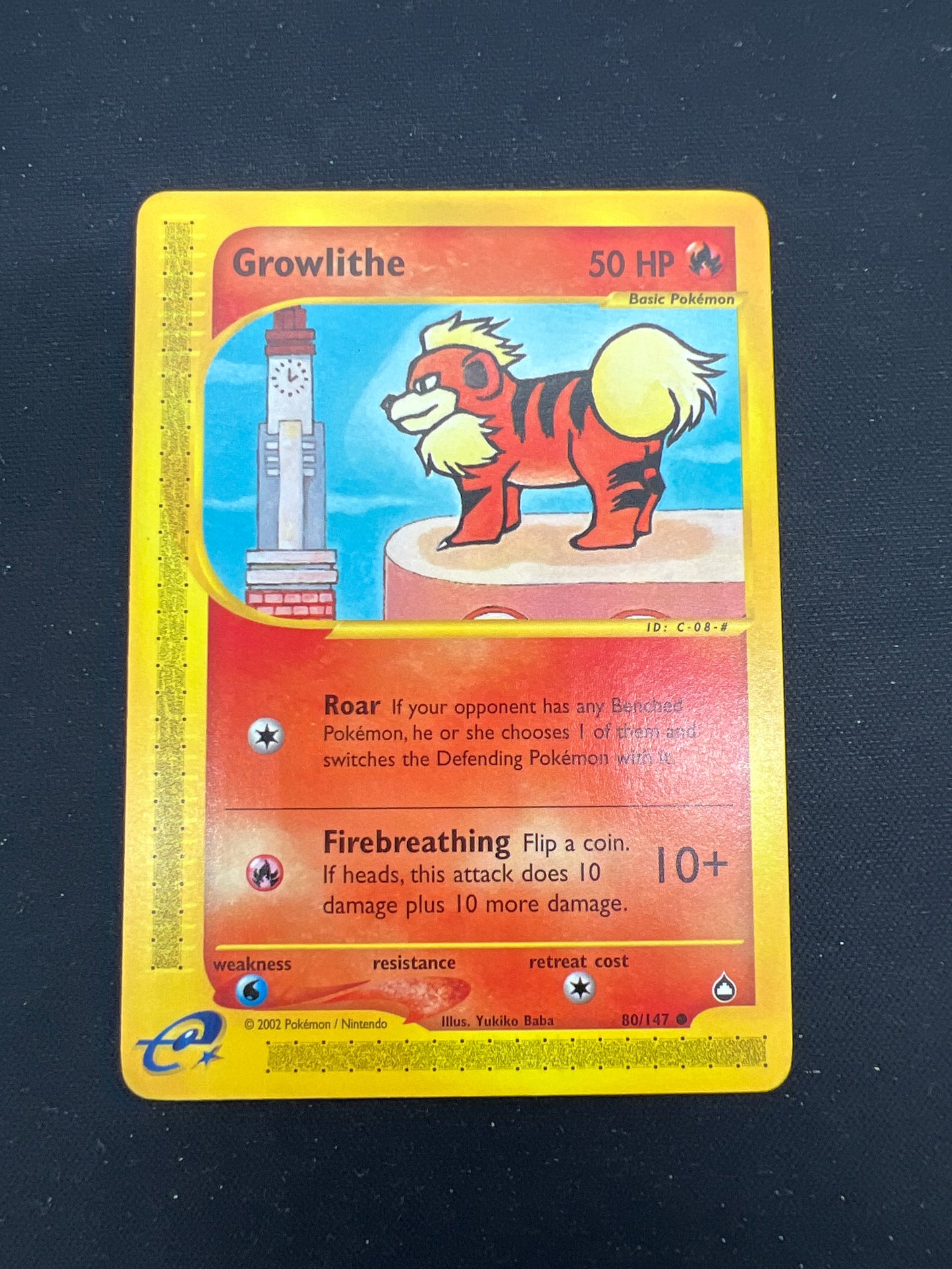 Auction Lot 149: Pokemon Cards Growlithe Aquapolis Conditions Vary