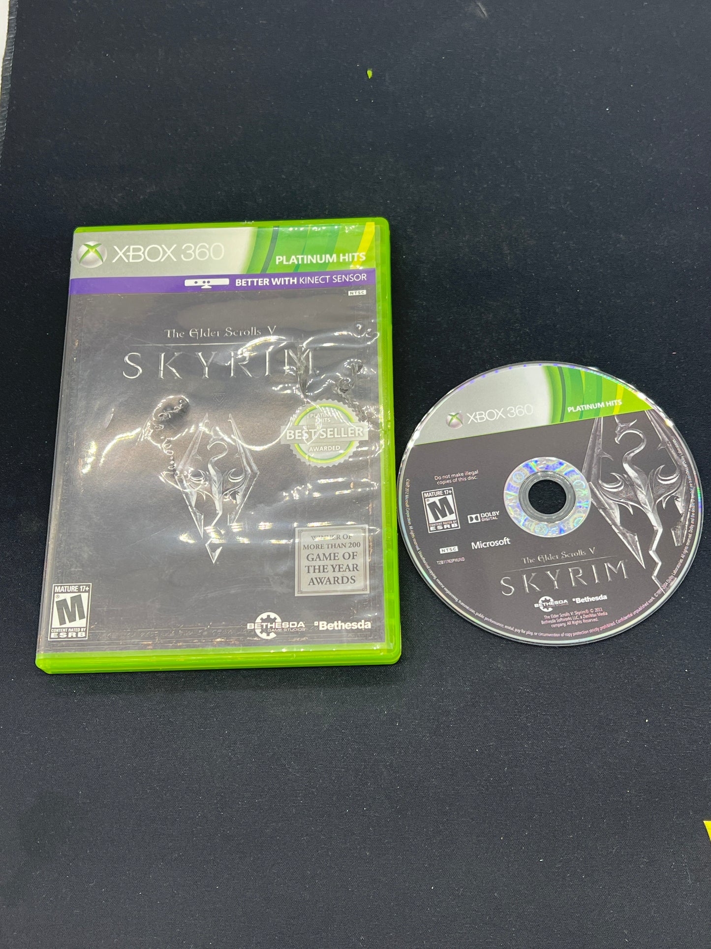 Auction Lot 182: XBOX 360 The Elder Scrolls V Skyrim Disc & Case