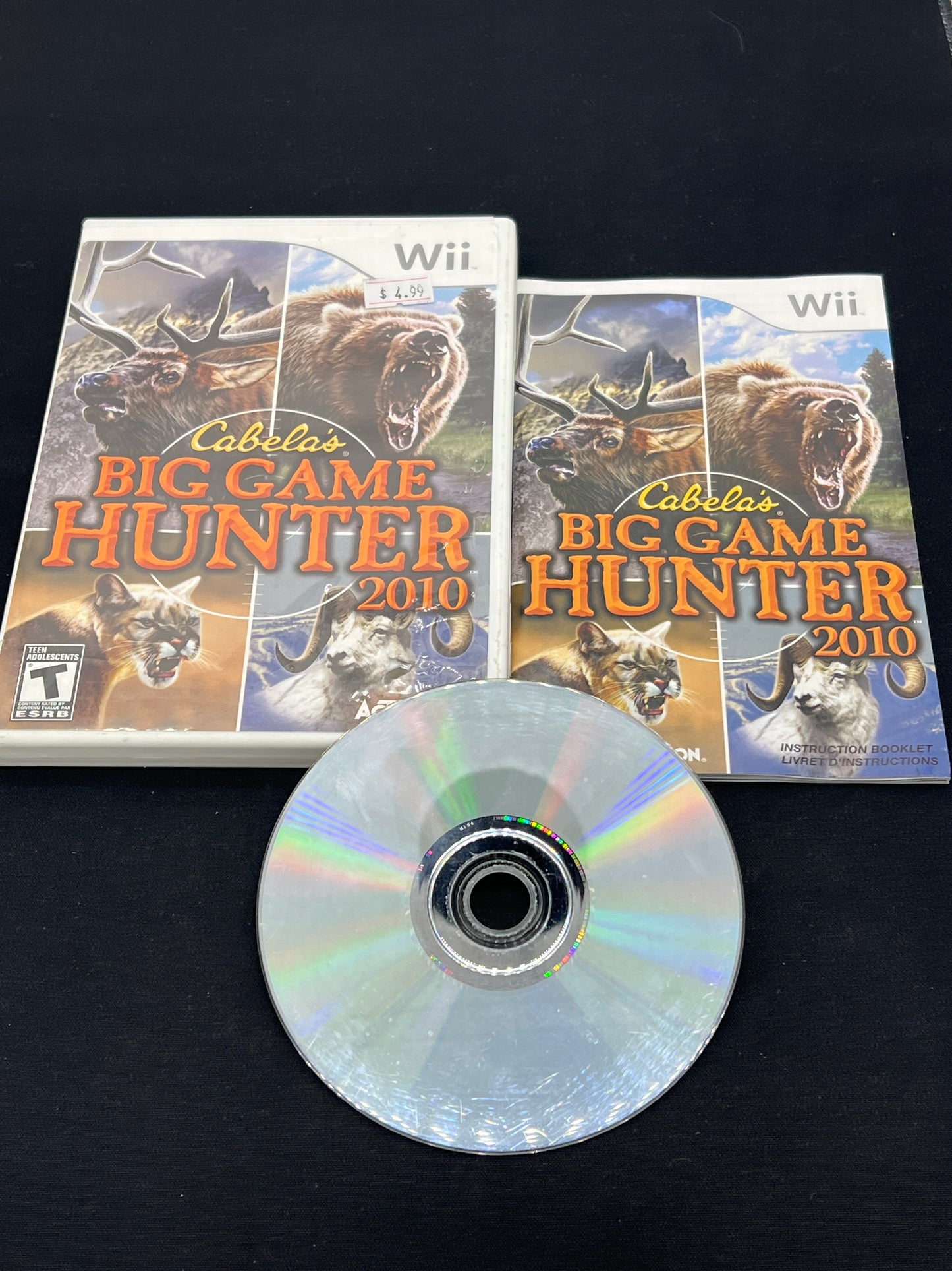 Auction Lot 106: Wii Video Game Cabela's Big Game Hunter 2010 CIB