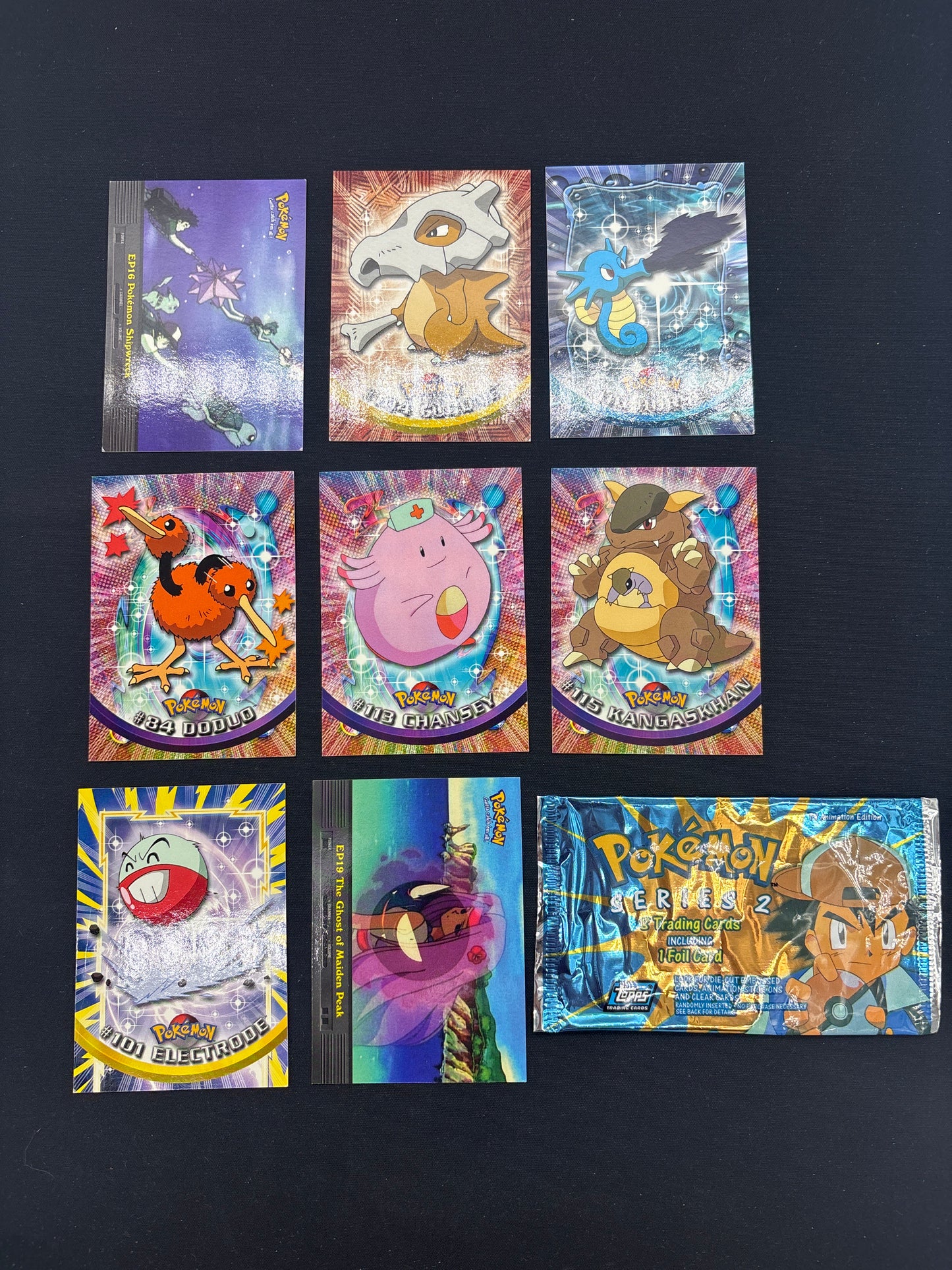 Auction Lot 226: Pokemon Cards Lot of 8 Topps 1999 Series 2 Conditions Vary