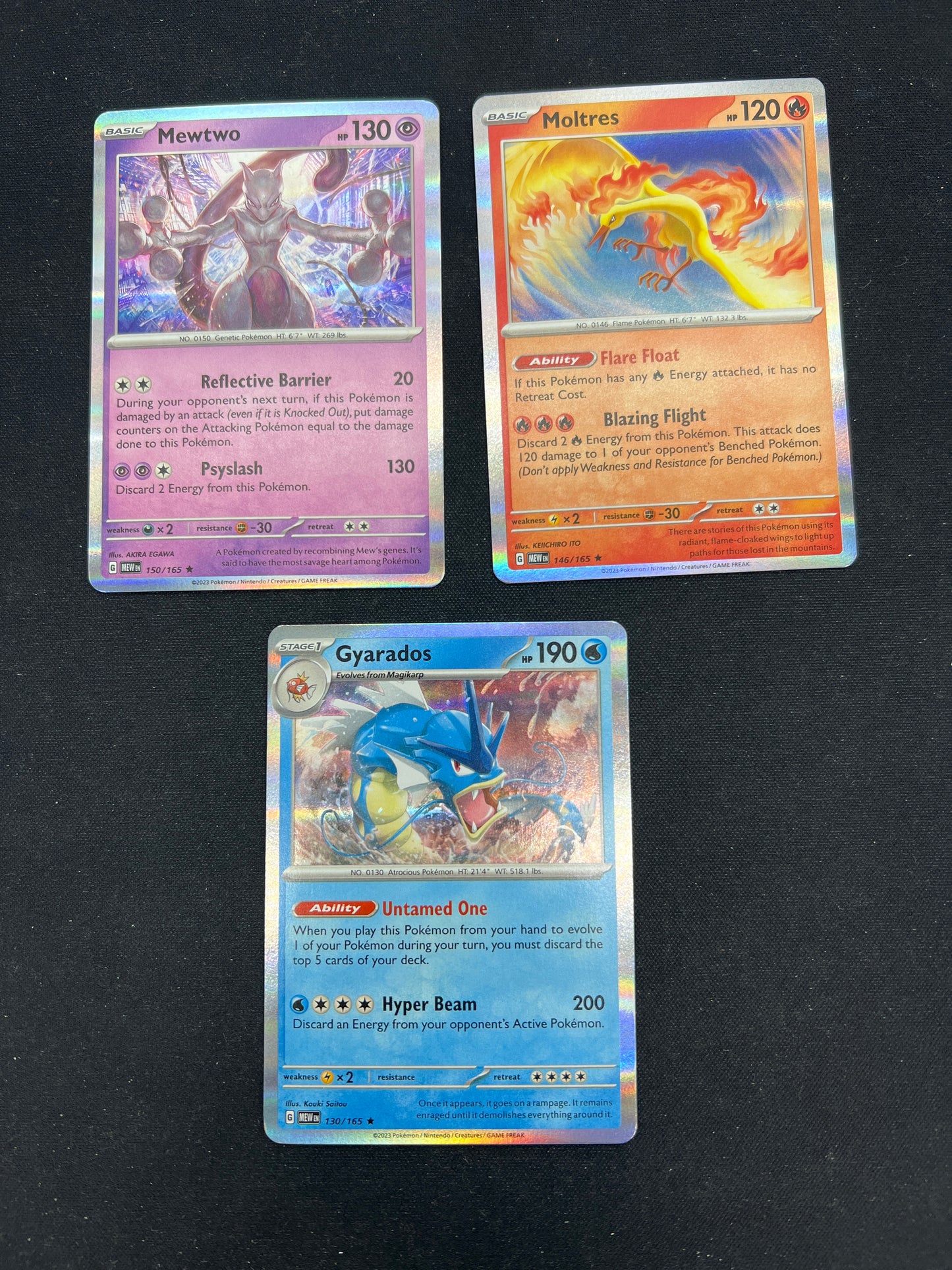 Auction Lot 265: Pokemon Cards SV 151 Lot of 3 Holo Rares Conditions Vary