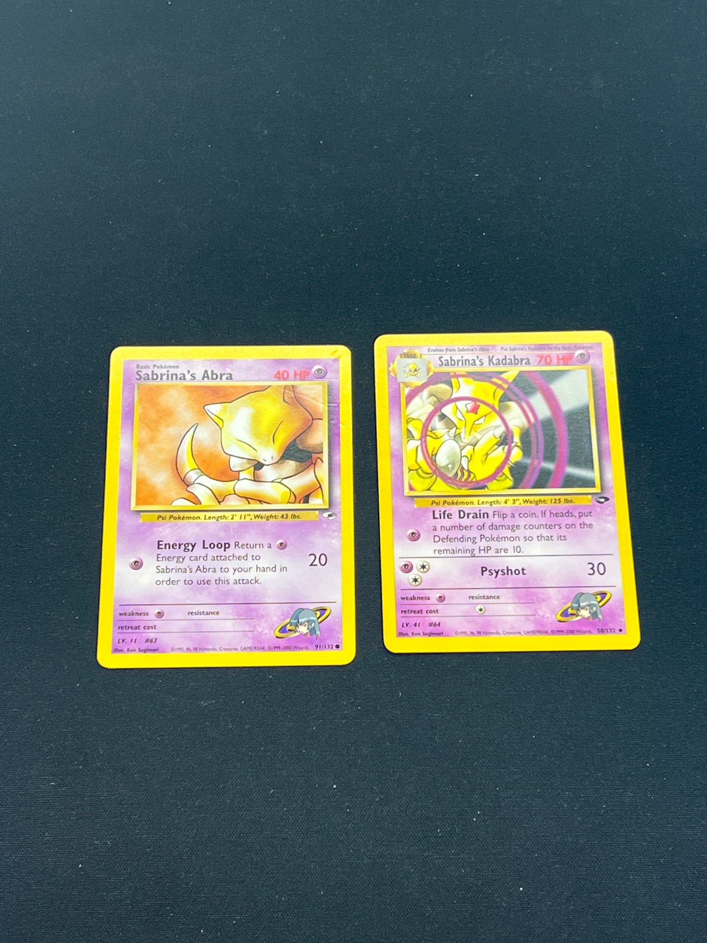 Auction Lot 82: Pokemon Cards Gym Series Sabrina's Pokemon Lot 2 Conditions Vary