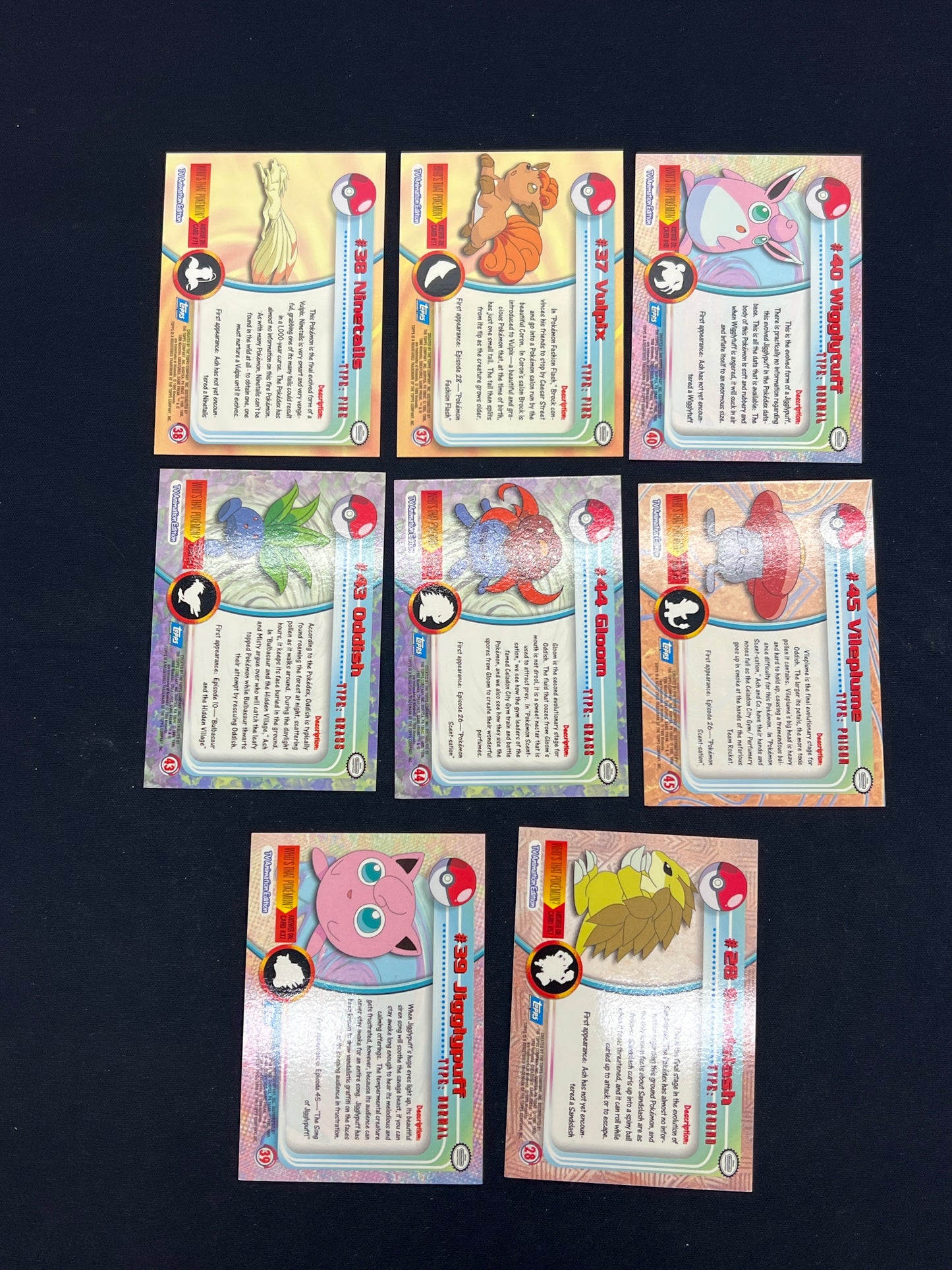 Auction Lot 17: Pokemon Topps Cards Assorted Lot of 8 Conditions Vary