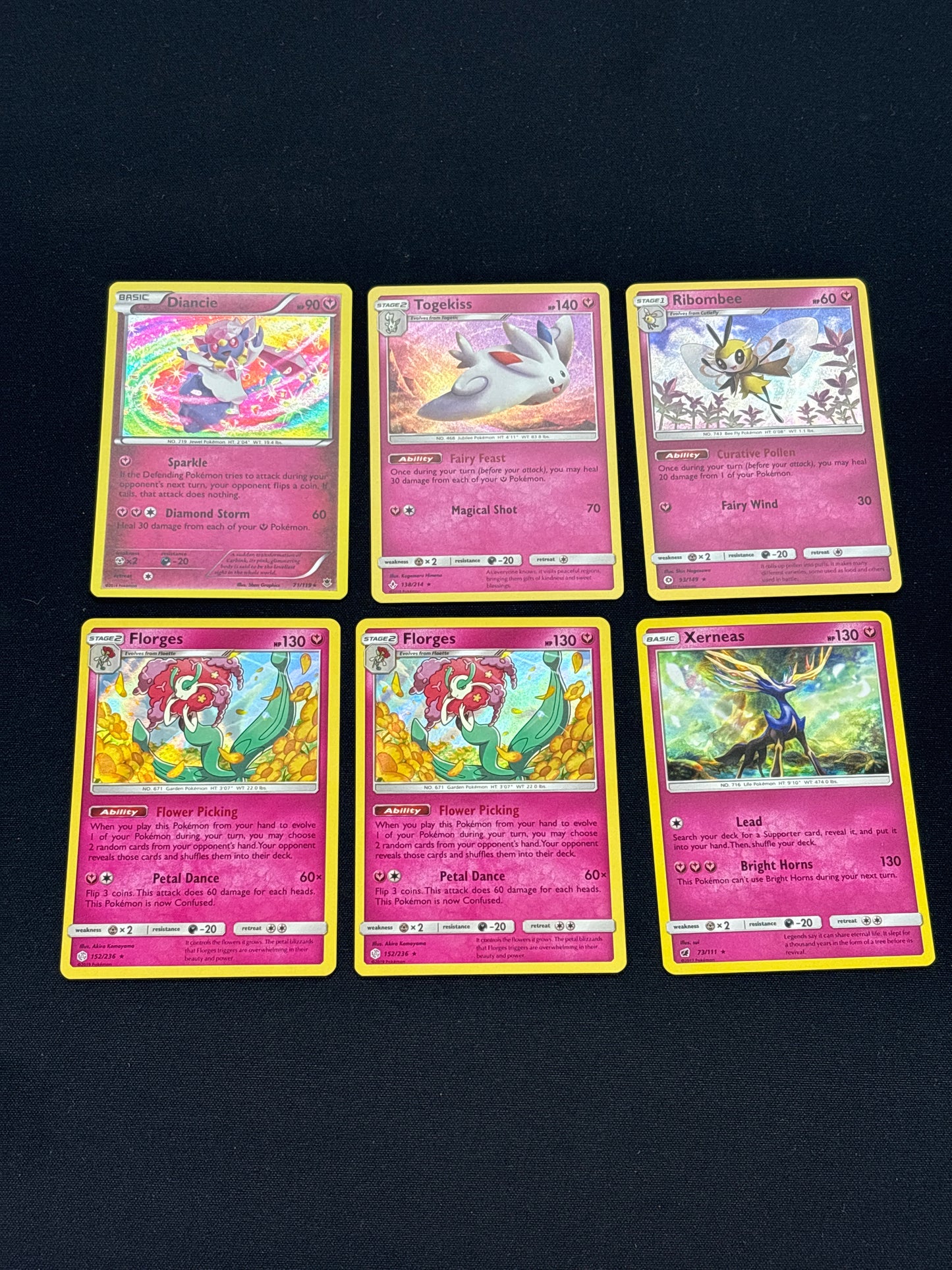 Auction Lot 254: Pokémon Cards Lot of 6 Assorted Fairy Type Holo Conditions Vary