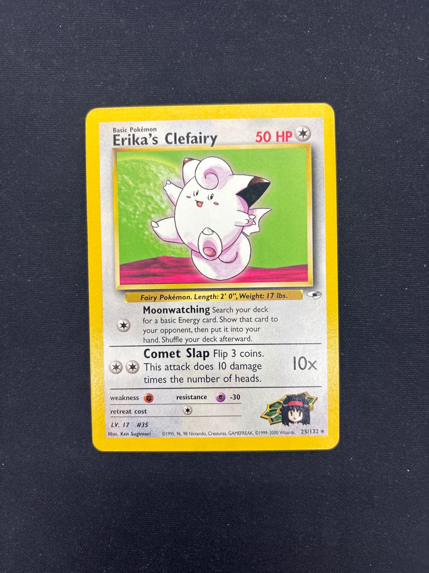 Auction Lot 174: Pokemon Card Erika's Clefairy Gym Heroes Conditions Vary