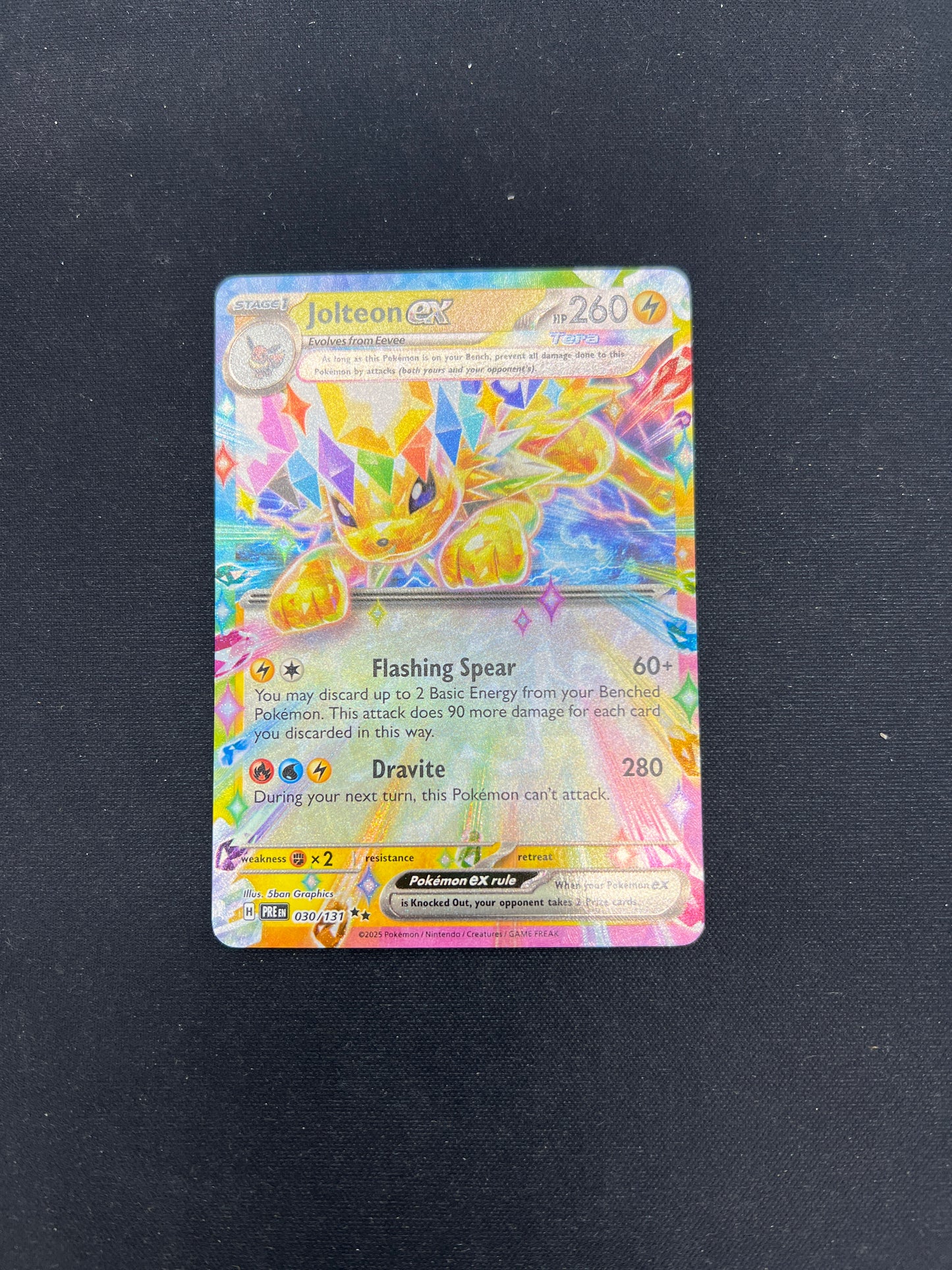 Auction Lot 272: Pokemon Cards Prismatic Evolutions Jolteon EX Condition Vary