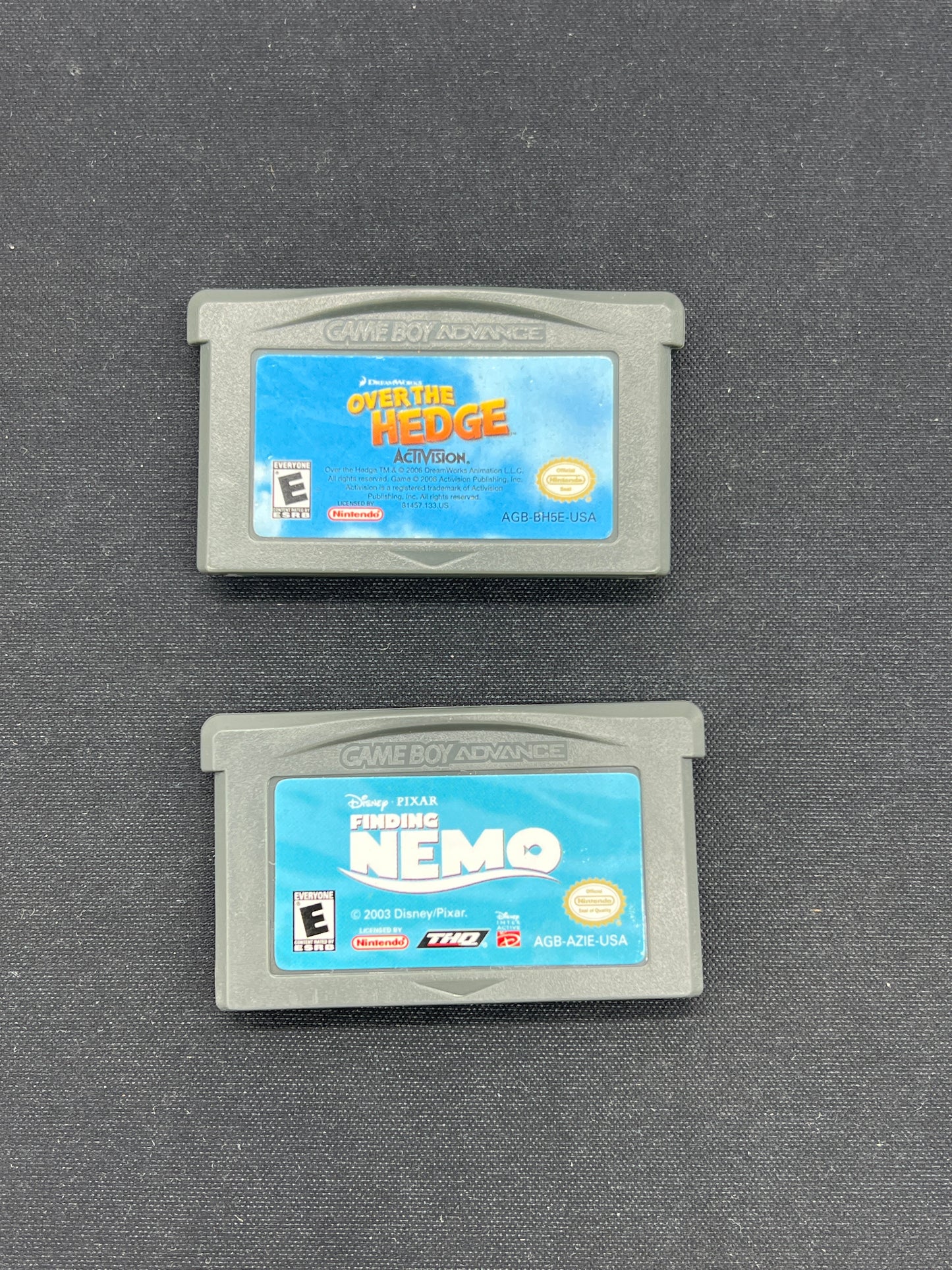Auction Lot 177: Nintendo Gameboy Advanced Video Game Finding Nemo and Over the Hedge Loose