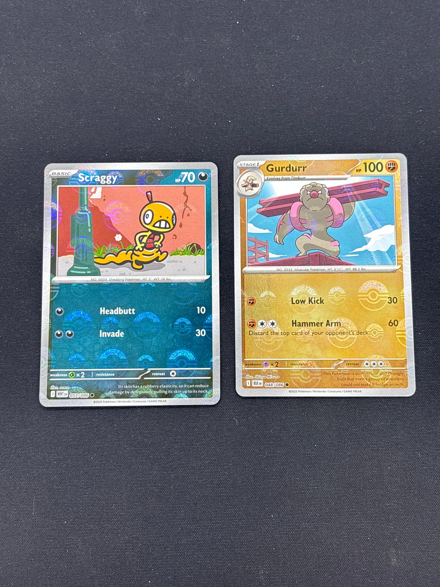 Auction Lot 257: Pokemon Black Bolt White Flare Pokeball Holo Card Lot Conditions Vary