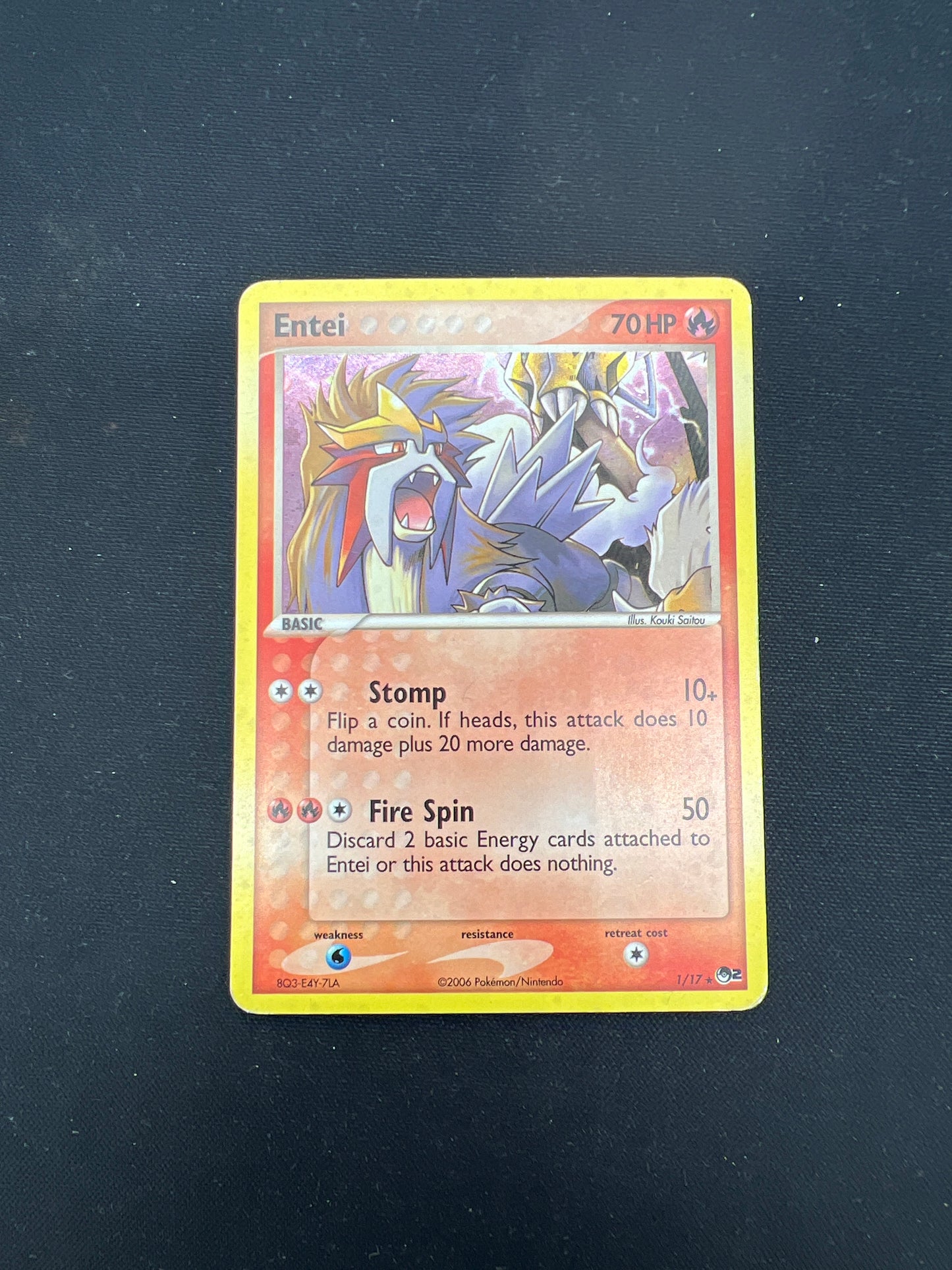 Auction Lot 308: Pokemon Cards Entei Holo Pop Series Condition Vary