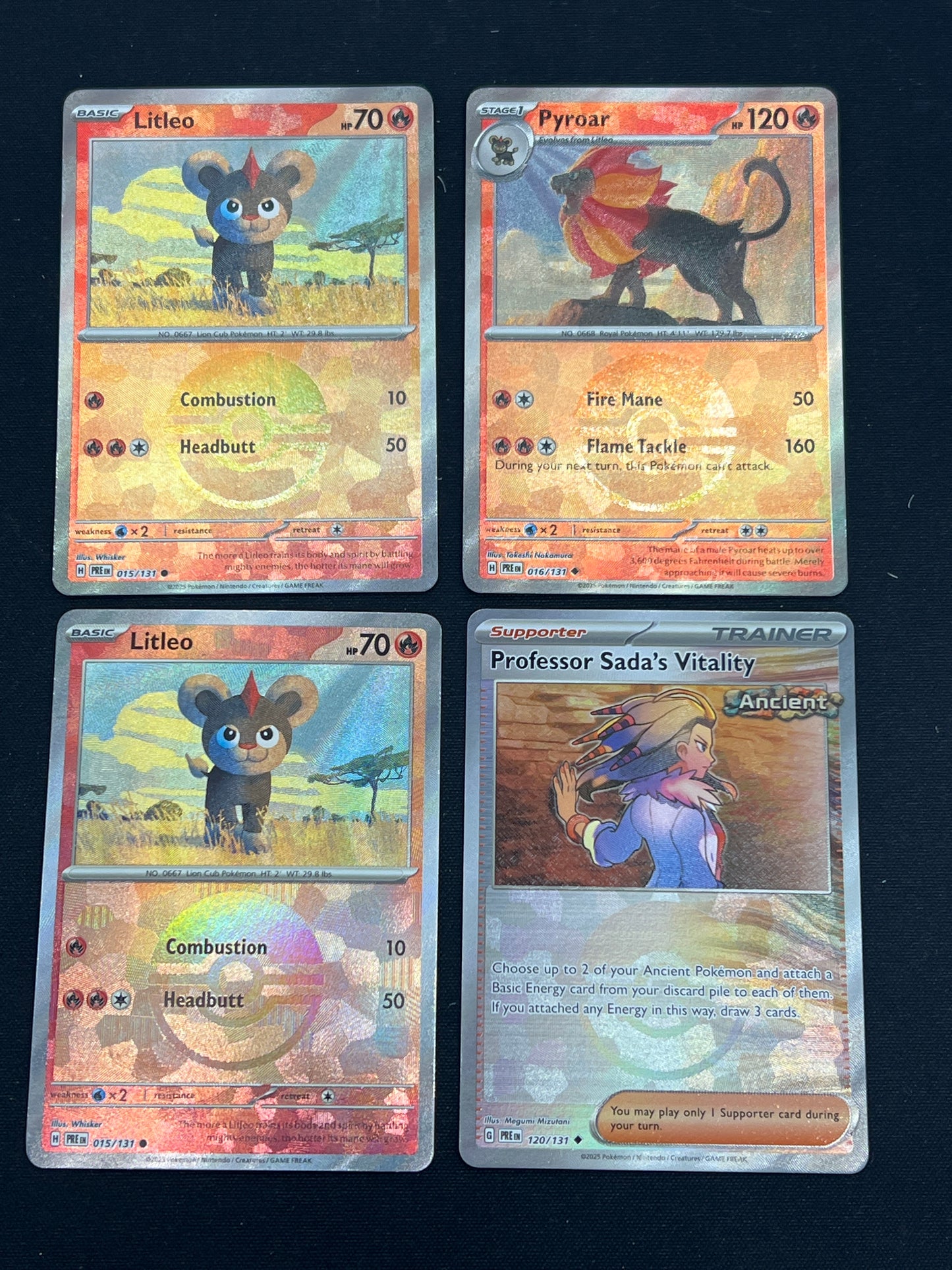 Auction Lot 365: Pokemon Cards Assorted Lot of 4 Pokeball Holos Prismatic Evolutions Conditions Vary