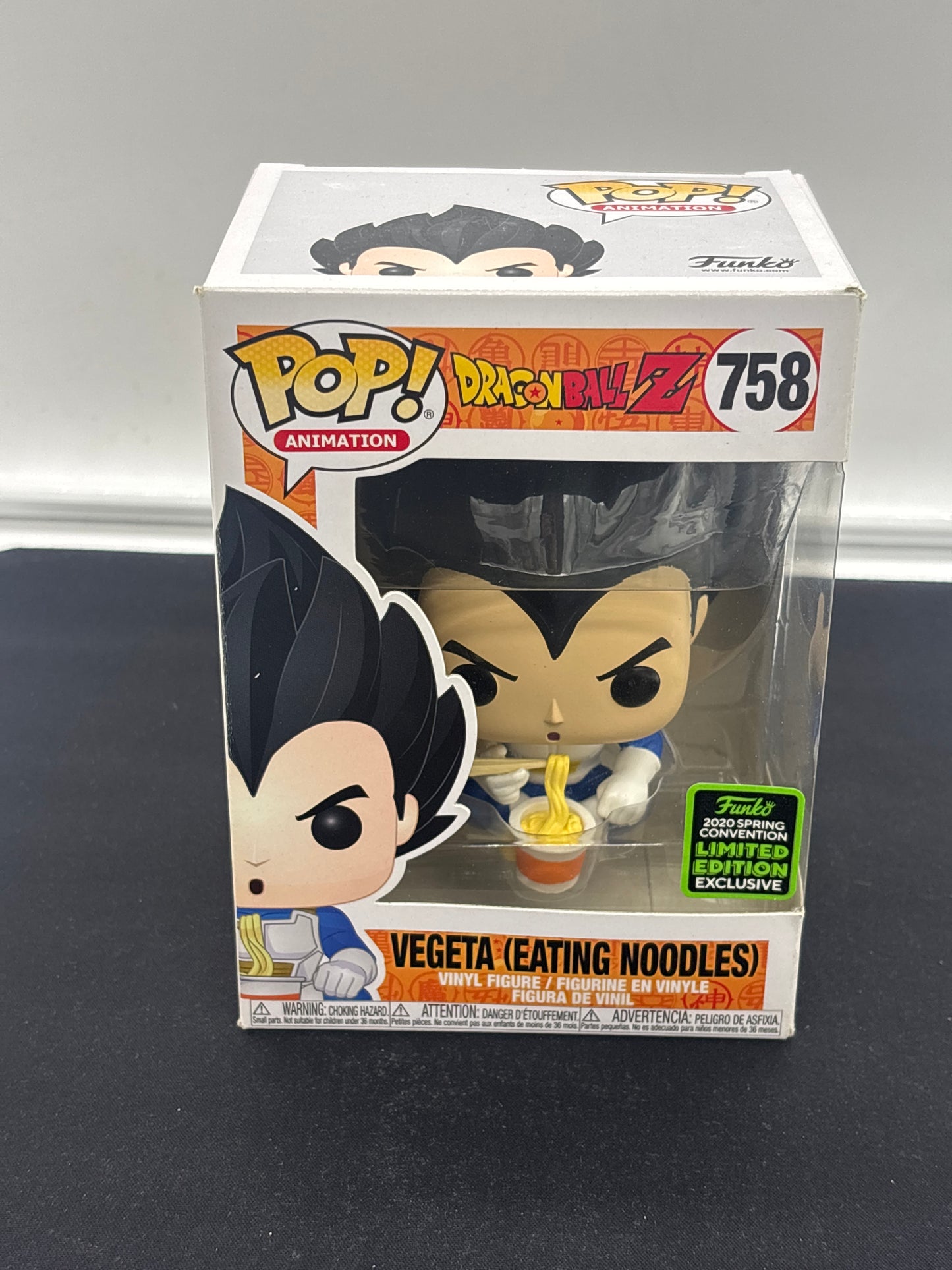 Auction Lot 11: POP Funko Dragon Ball Z Vegeta Eating Noodles 758 Figure