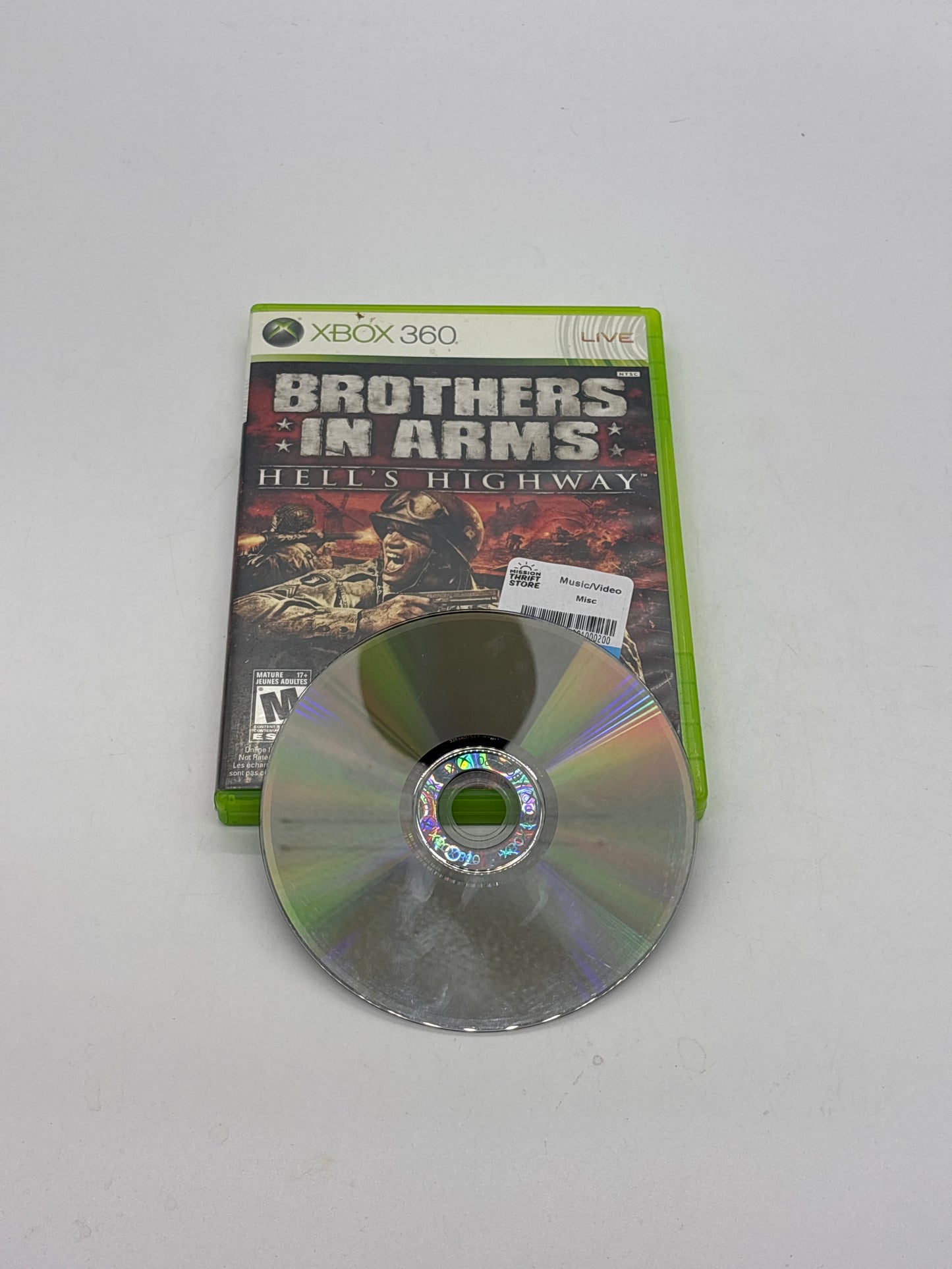 Auction Lot 120: Brothers in Arms Hells Highway Video Game XBOX 360
