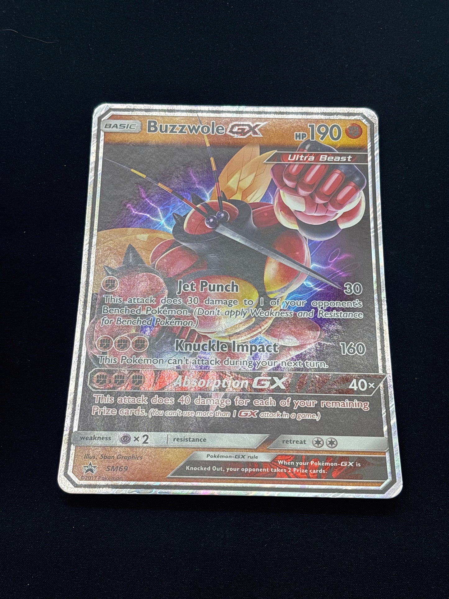Auction Lot 273: Pokemon Buzzwole GX Jumbo Card Conditions Vary