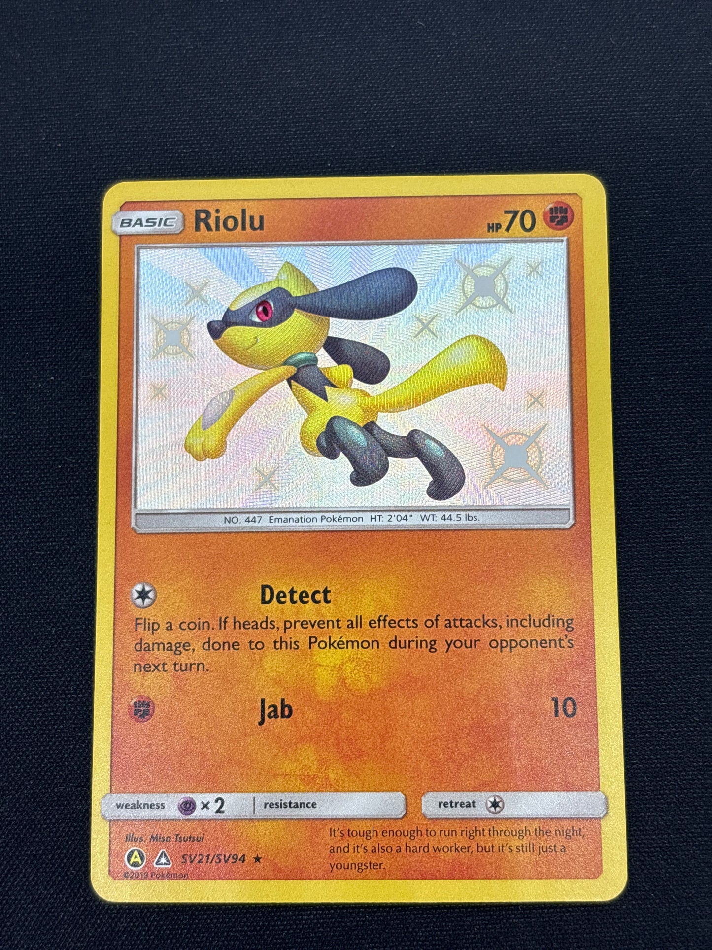 Auction Lot 217: Shiny Riolu Hidden Fates Card Conditions Vary