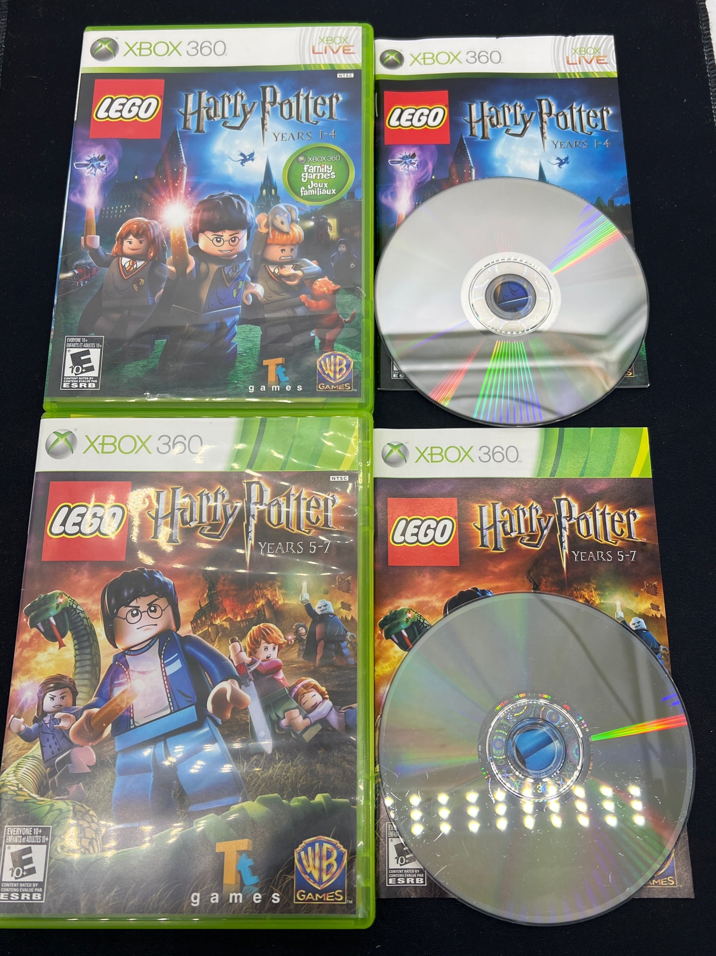 Auction Lot 218: XBOX 360 Video Game Lot of 2 Lego Harry Potter CIB