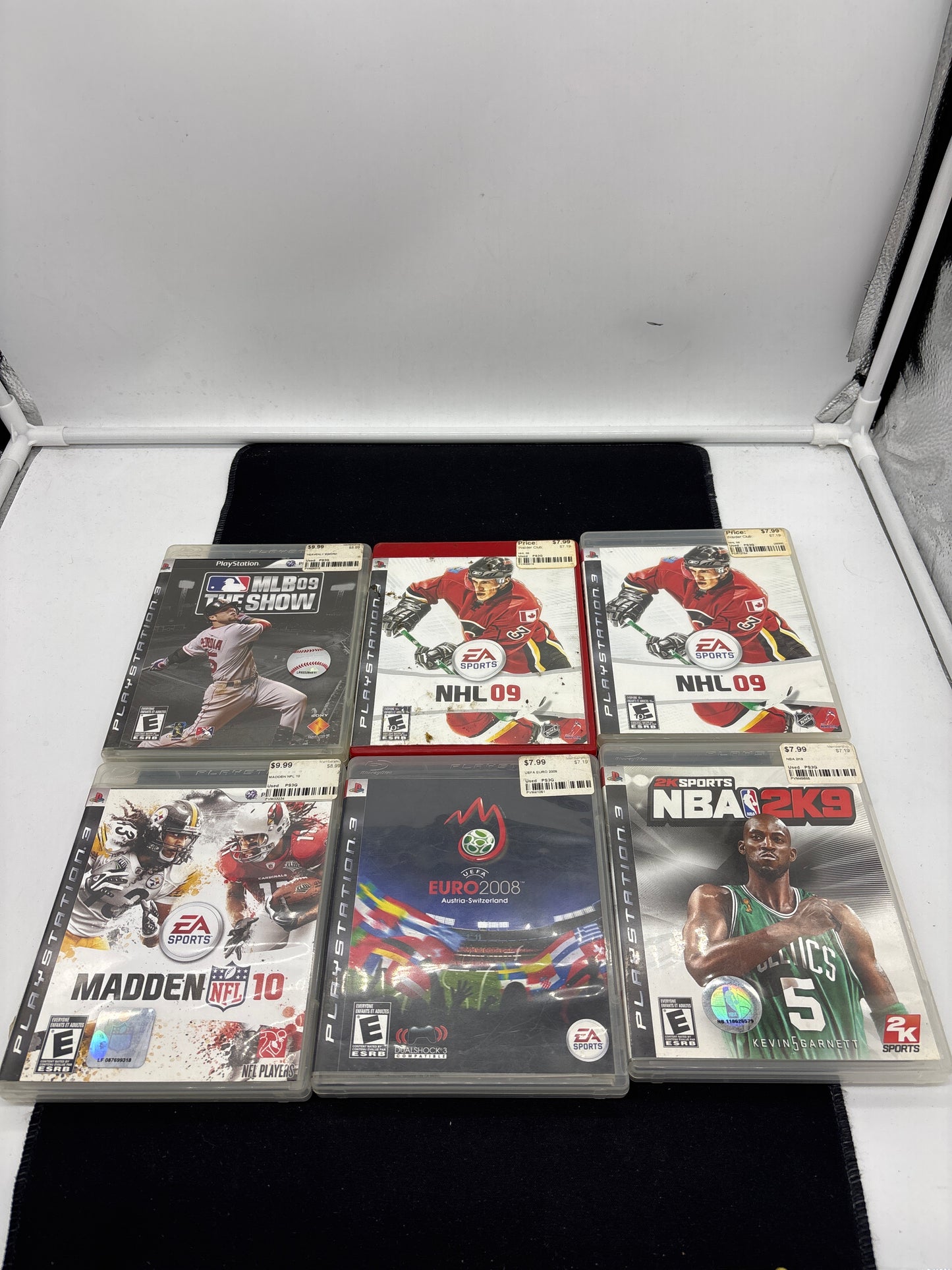 Auction Lot 100: PlayStation 3 Video Game Lot of 6 NHL 09 Madden 10 EURO 2008 MLB The Show 09 NBA 2K9