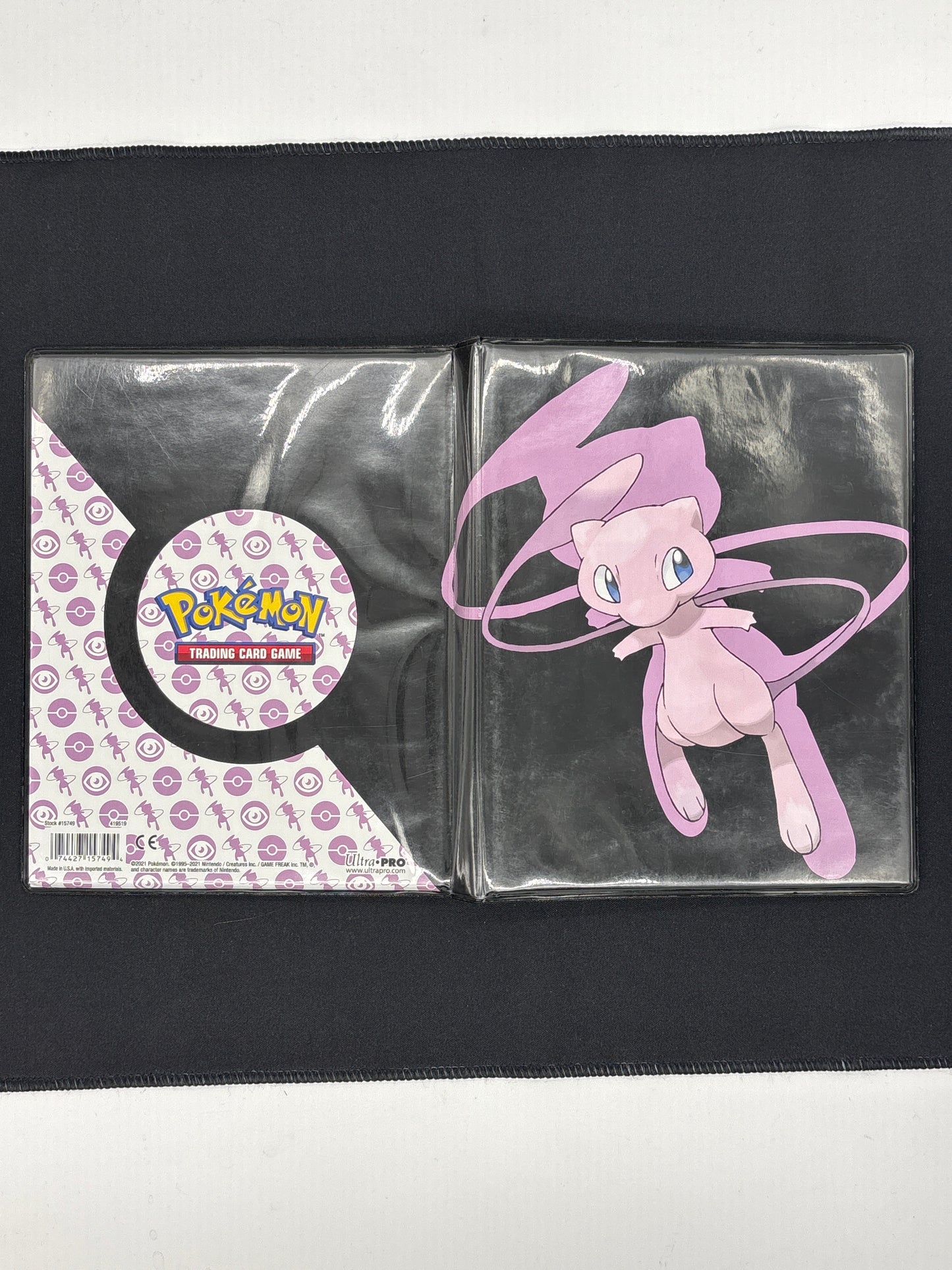 Auction Lot 55: Pokemon UltraPro 4 Pocket Top Loading Mew Binder Lightly Used