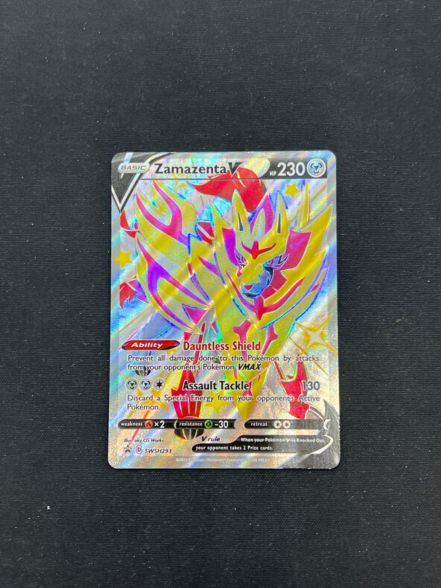 Auction Lot 322: Pokemon Cards Zamazenta V Shiny SWSH Promo Conditions Vary
