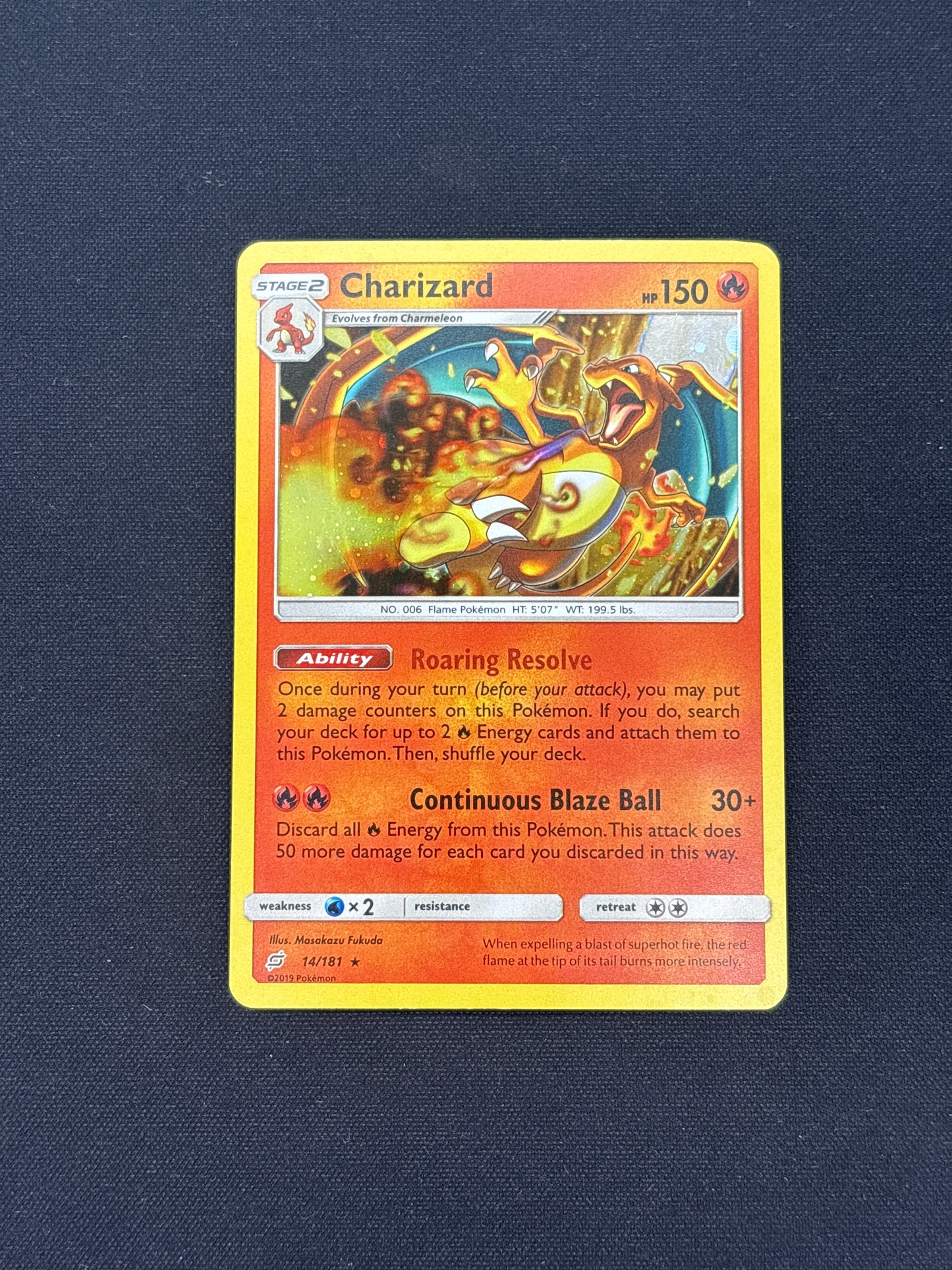 Auction Lot 58: Charizard Pokemon Sun and Moon Cosmo Holo Card Conditions Vary
