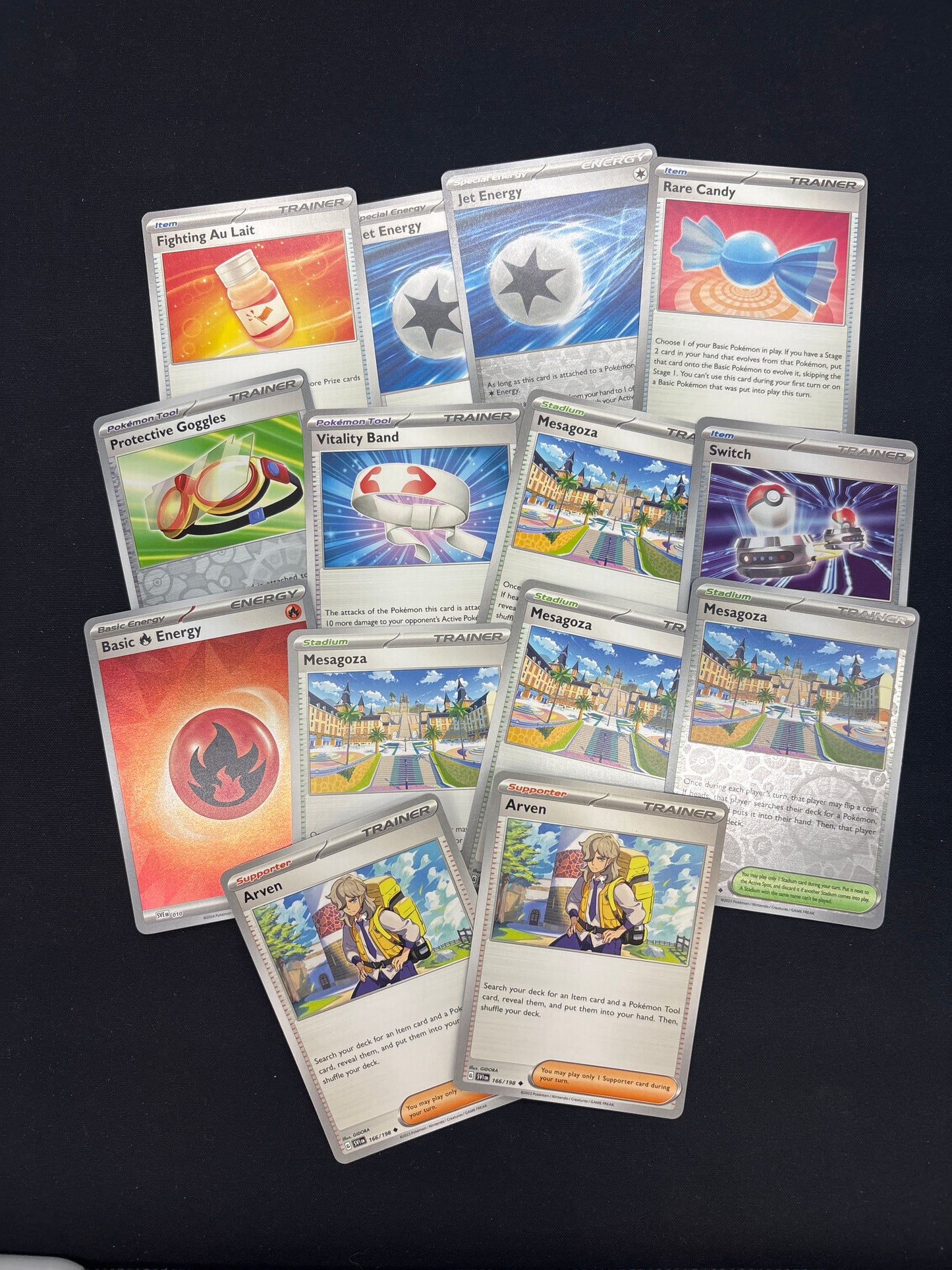 Auction Lot 250: Pokemon SV Trainer Card Lot 7 Conditions Vary