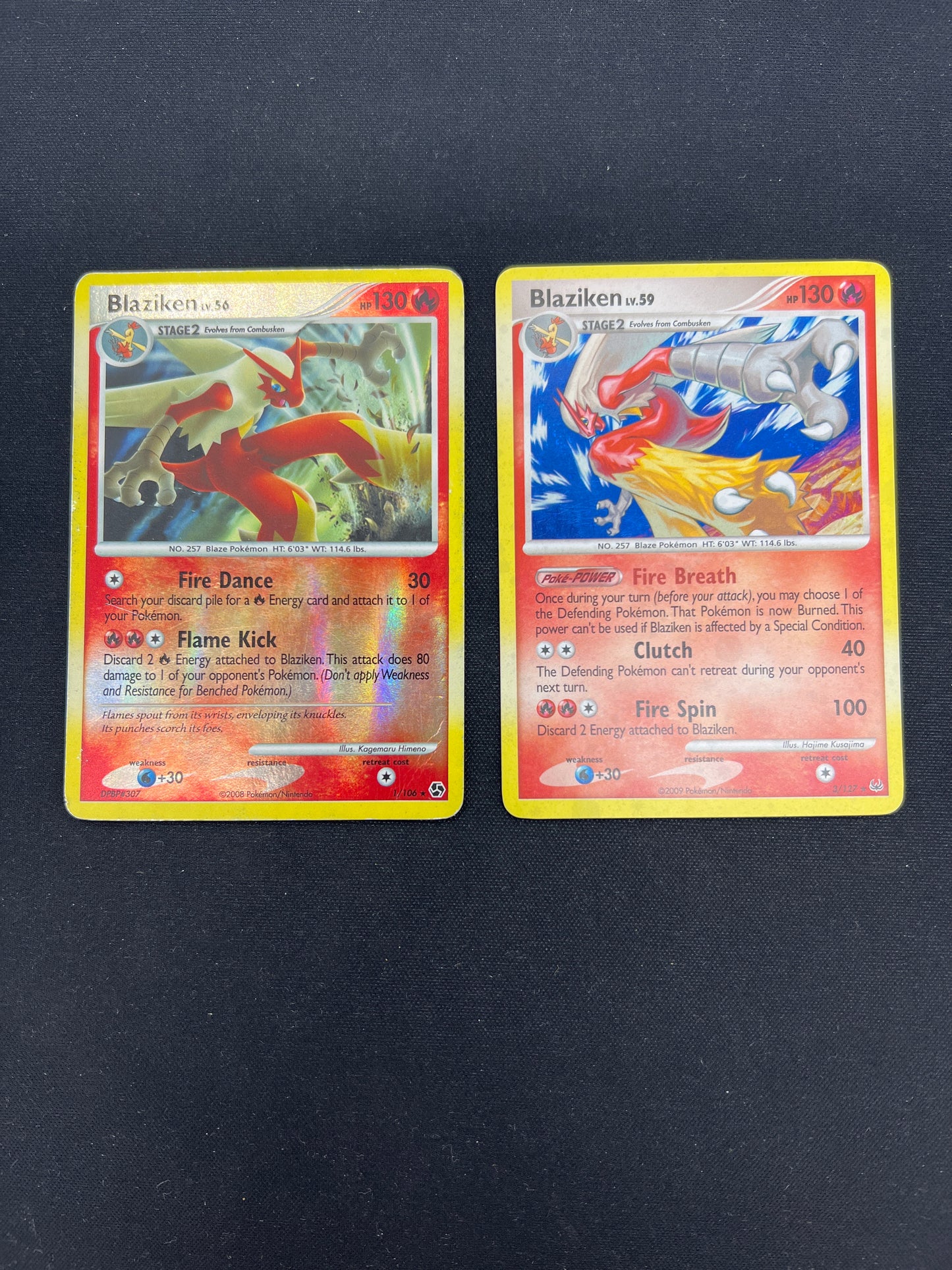Auction Lot 422: Pokemon Cards Lot of 2 Blaziken Reverse Holo & Holo Conditions Vary
