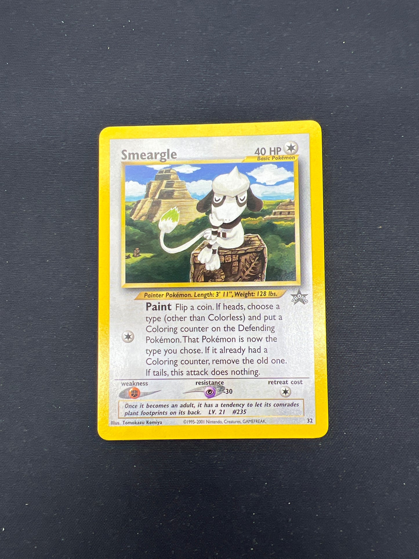 Auction Lot 136: Pokemon Cards Smeargle WOTC Black Star Promo Conditions Vary