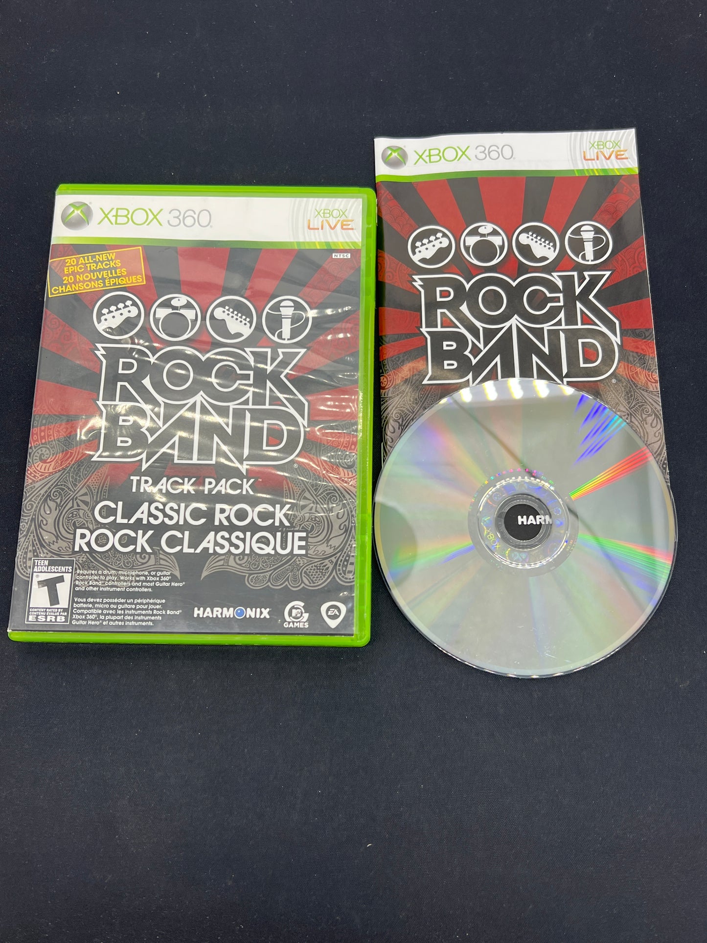 Auction Lot 215: XBOX 360 Video Game Lot of 3 Rock Band AC/DC Live Rock Band Beatles CIB