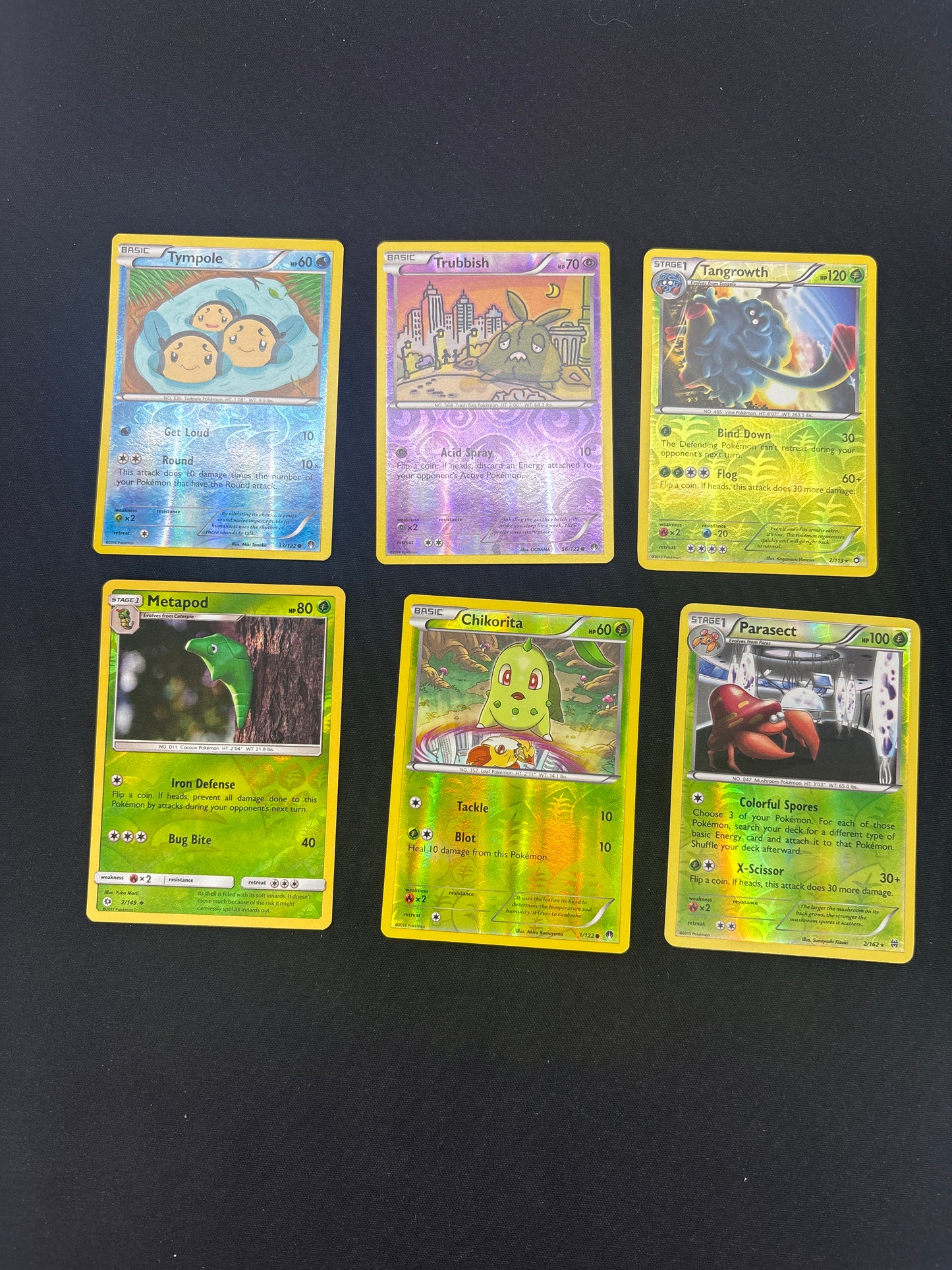 Auction Lot 114: Pokemon Cards Lot of 6 Reverse Holo Conditions Vary