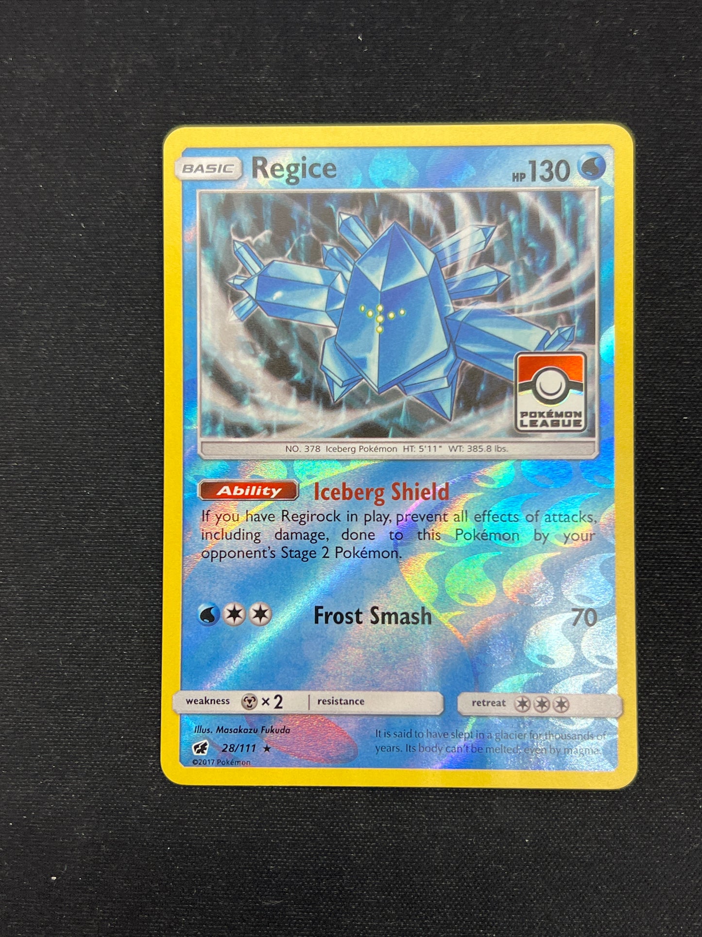 Auction Lot 252: Pokemon Cards Regice Pokemon League Reverse Holo Conditions Vary