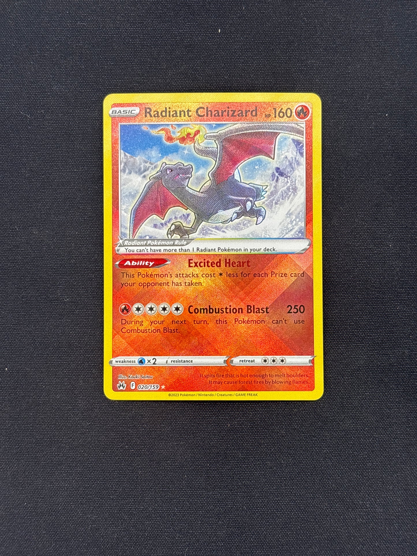 Auction Lot 243: Pokemon Radiant Charizard Card Conditions Vary