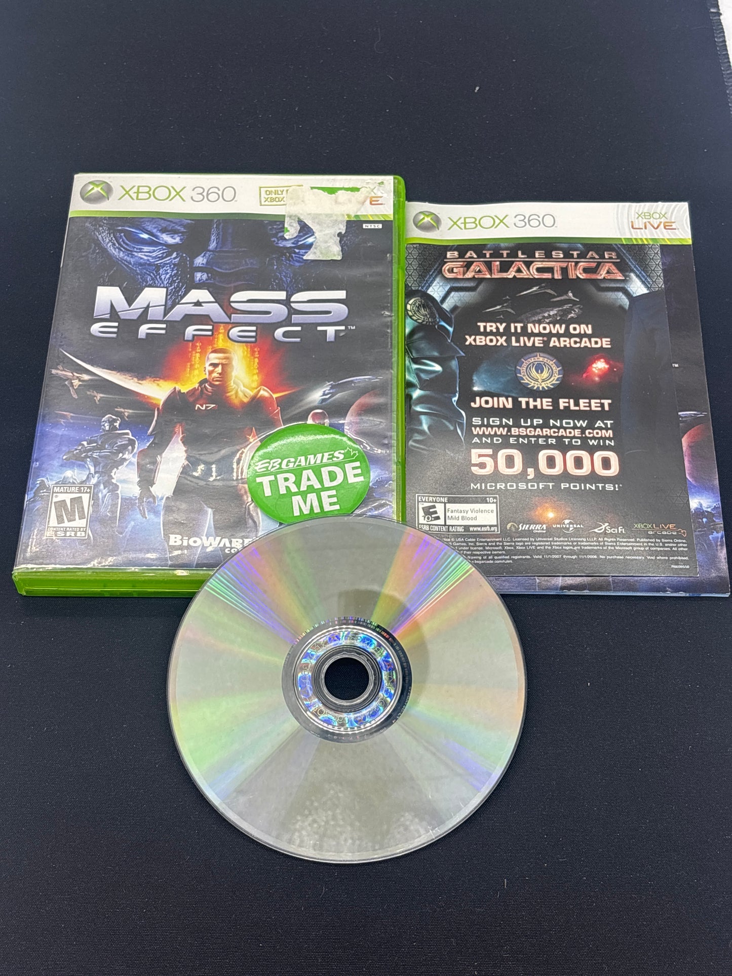 Auction Lot 55: XBOX 360 Mass Effect With Case & Disc