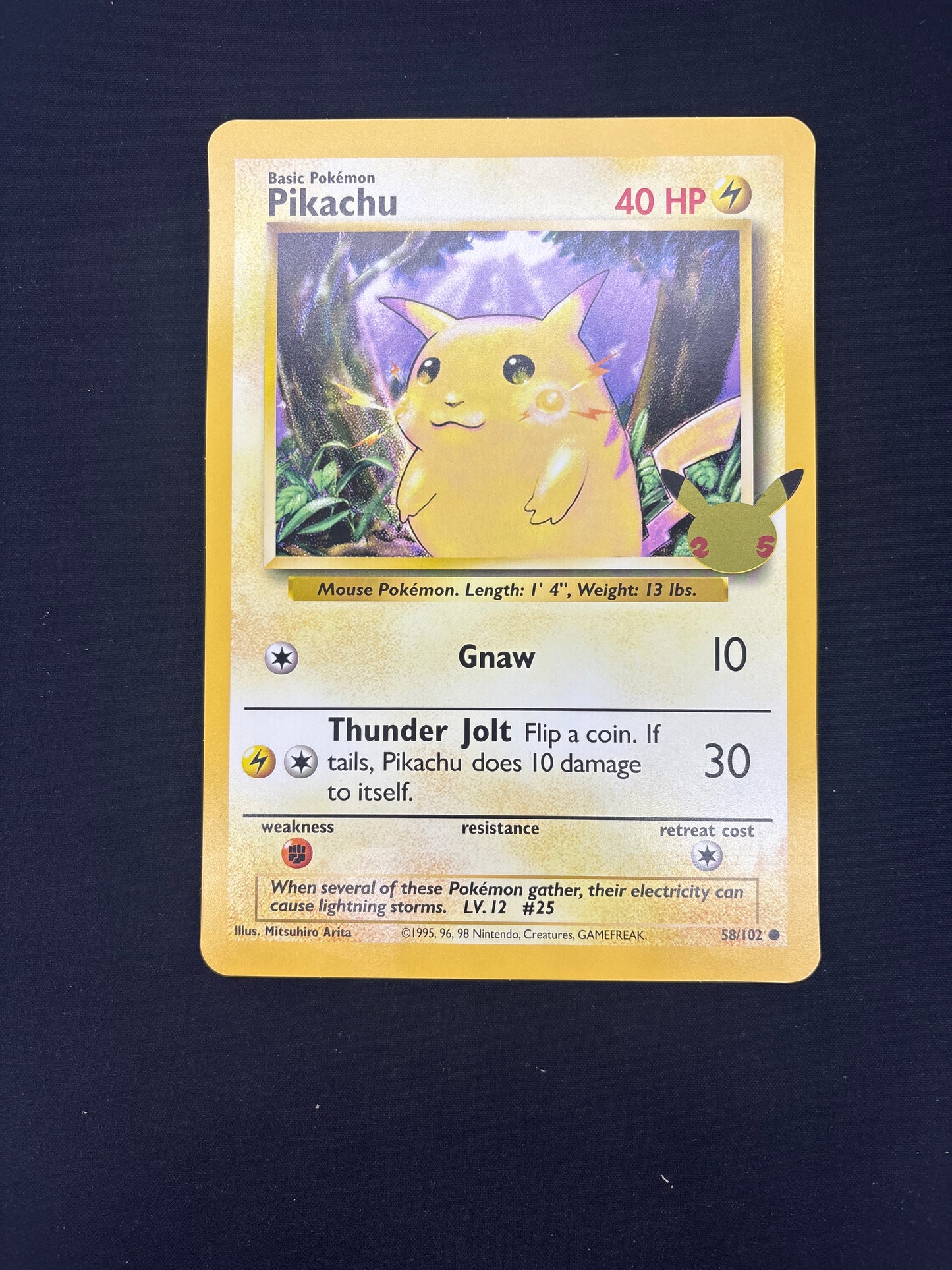 Auction Lot 381: Pokemon Card Pikachu Celebrations Jumbo Promo Conditions Vary
