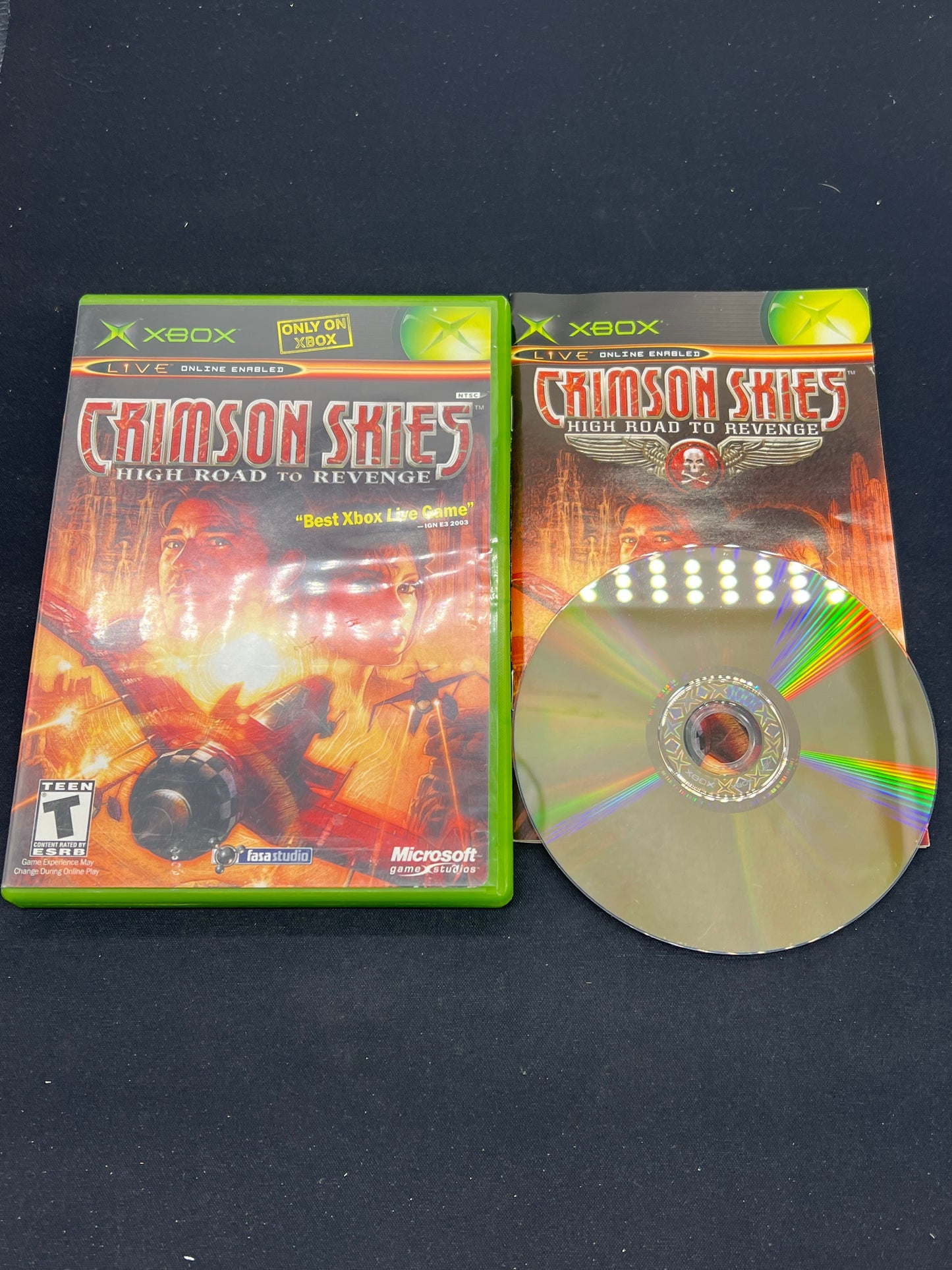Auction Lot 46: XBOX Video Game Crimson Skies CIB