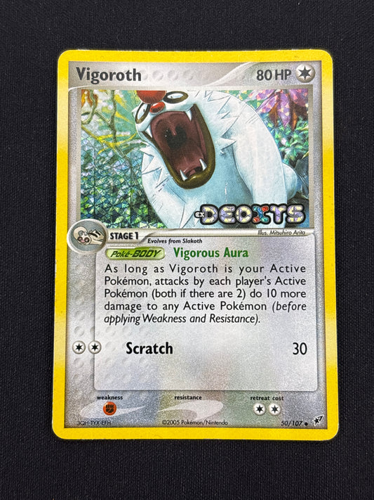 Auction Lot 33: Vigoroth Stamped Holo Pokemon EX Deoxys Card Conditions Vary