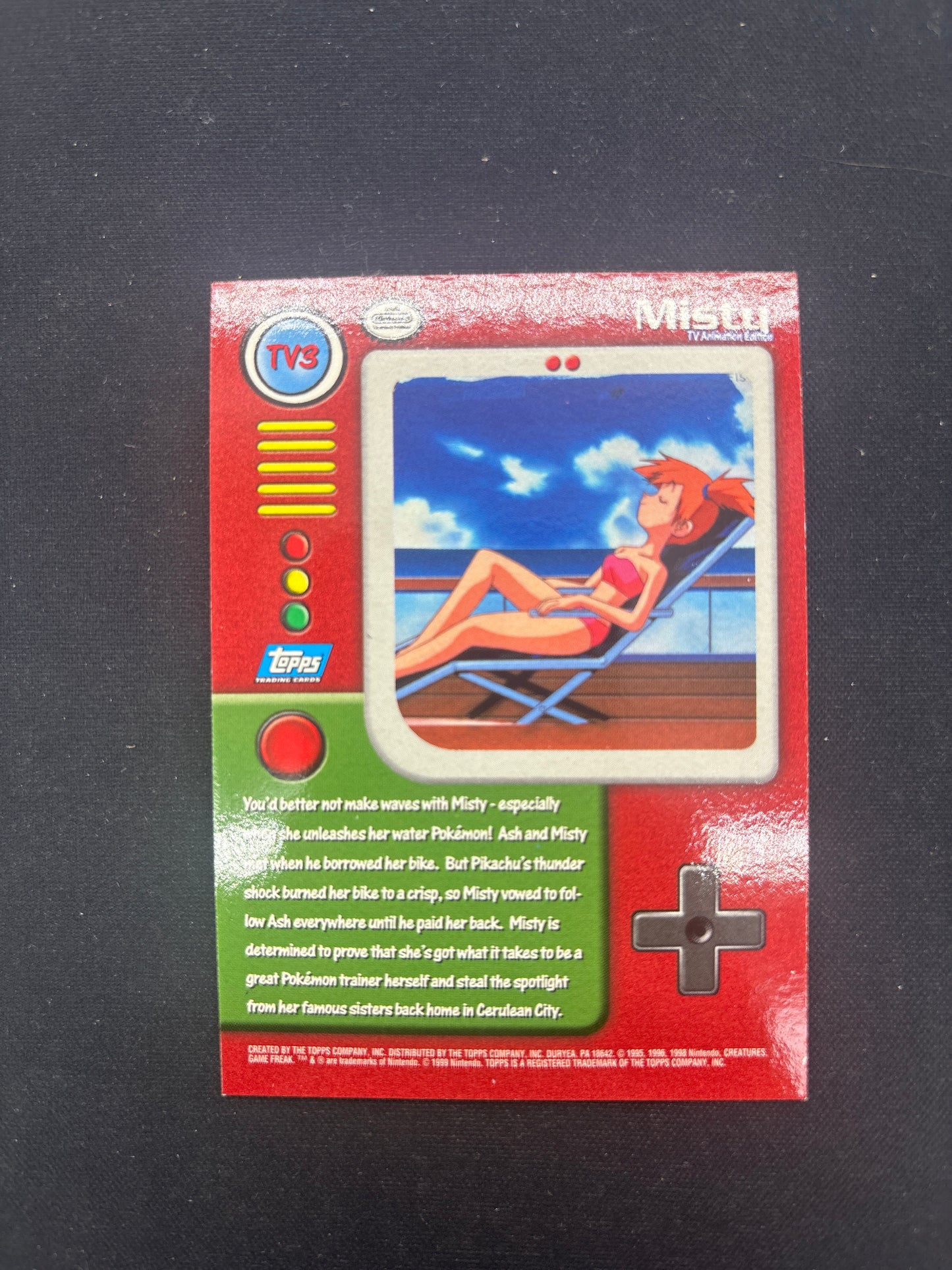 Auction Lot 74: Pokemon Card Misty TV3 Topps Conditions Vary