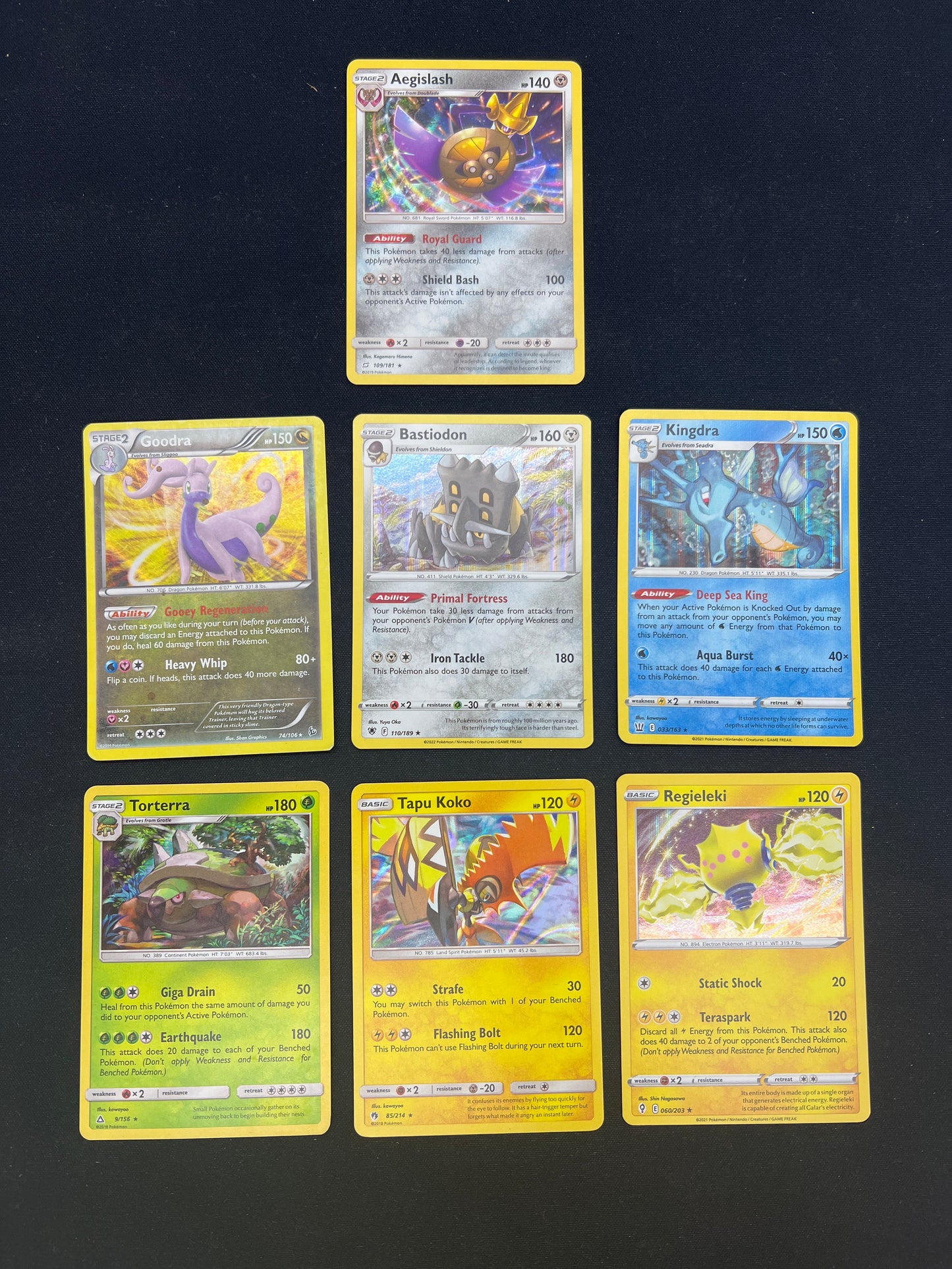 Auction Lot 237: Pokemon Cards Lot of 7 Assorted Holo Rares SWSH SM Era Conditions Vary
