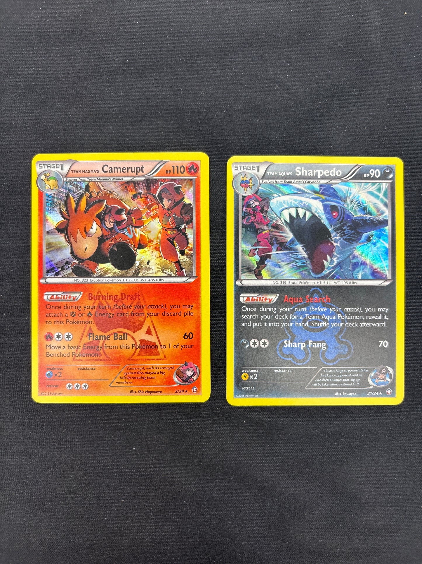Auction Lot 58: Pokemon Cards Lot of 2 Double Crisis Holo Conditions Vary