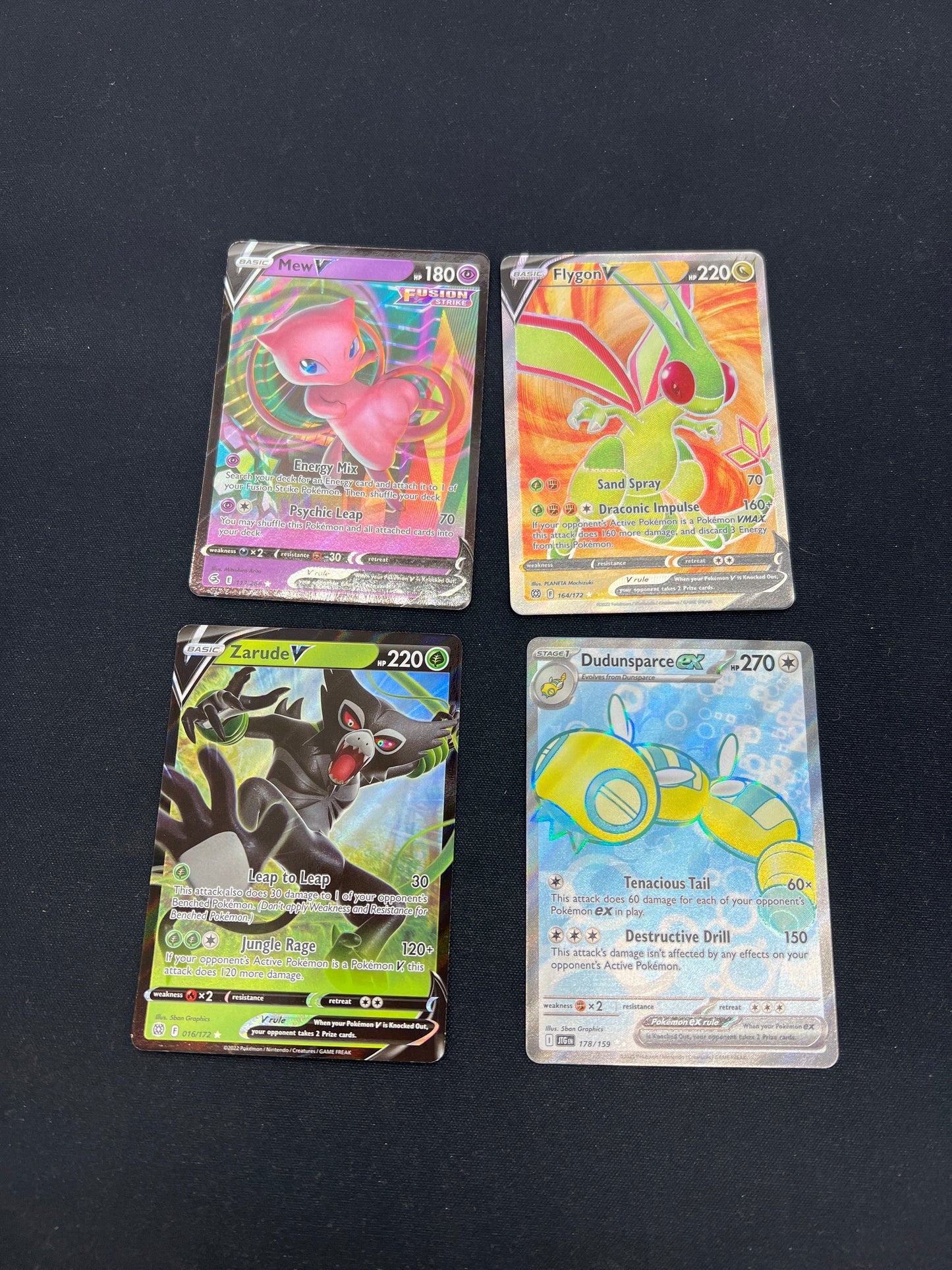 Auction Lot 74: Pokemon Cards Lot of 4 Full Art V And EX Conditions Vary
