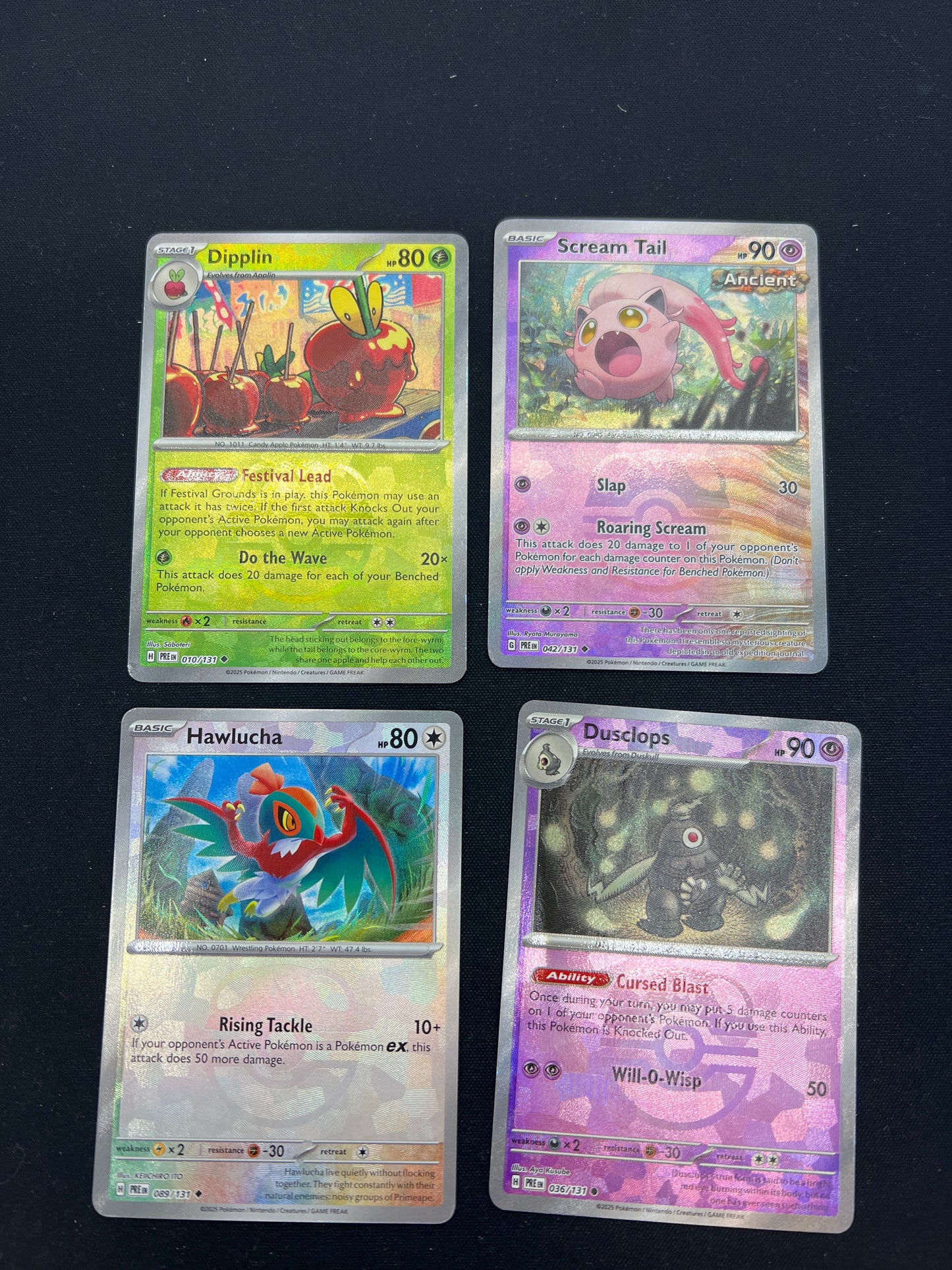 Auction Lot 58: Pokemon Cards Assorted Lot of 4 Masterball Holos Conditions Vary